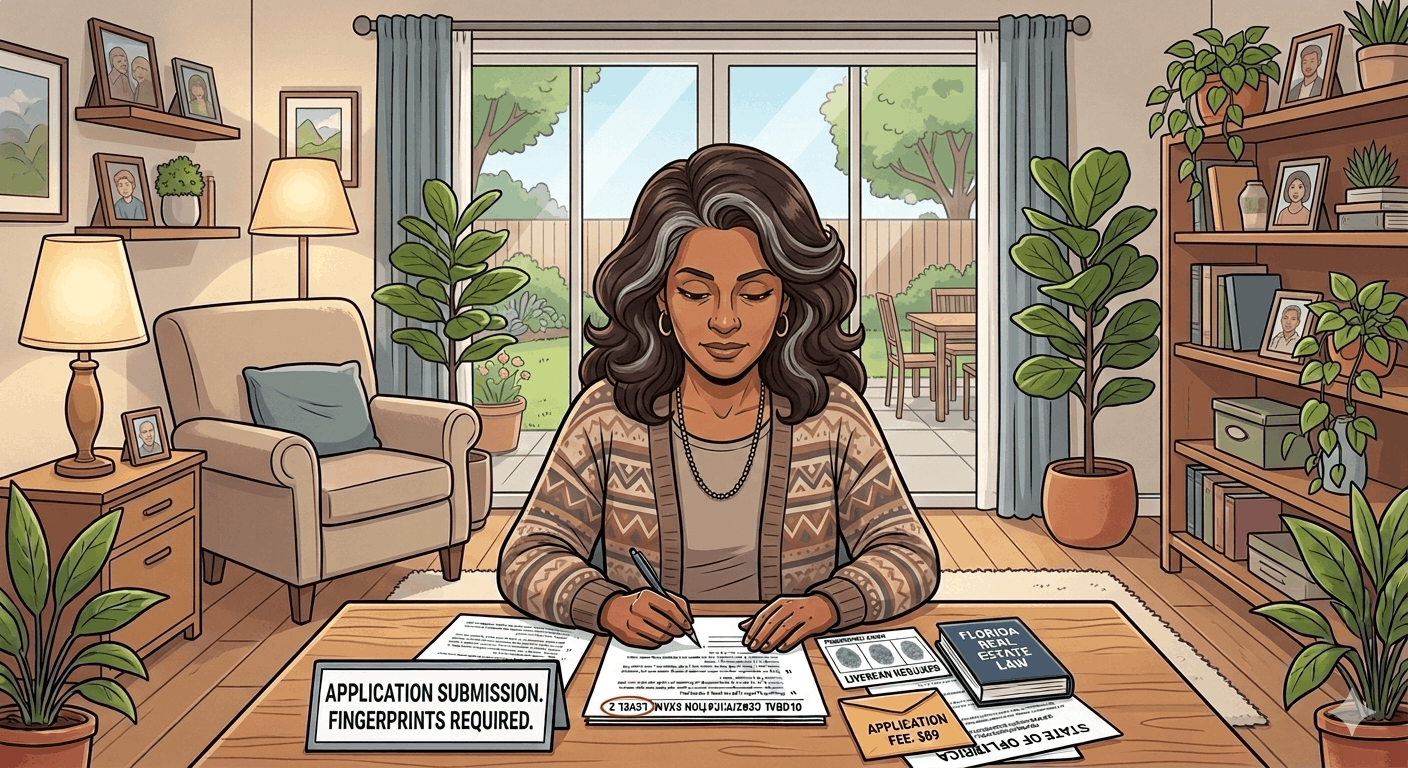 applying for a real estate license step 2