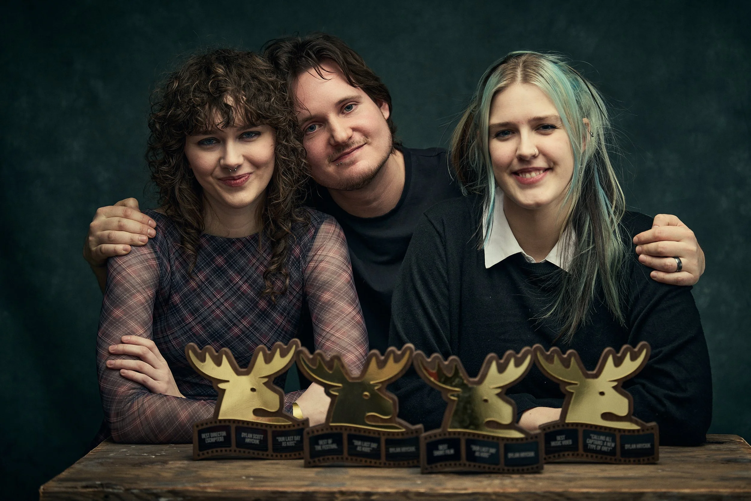Director Dylan Hryciuk, Production Designer Taegan O'Bertos, and Actor Maggie Nicole Robertson for "Our Last Day As Kids"