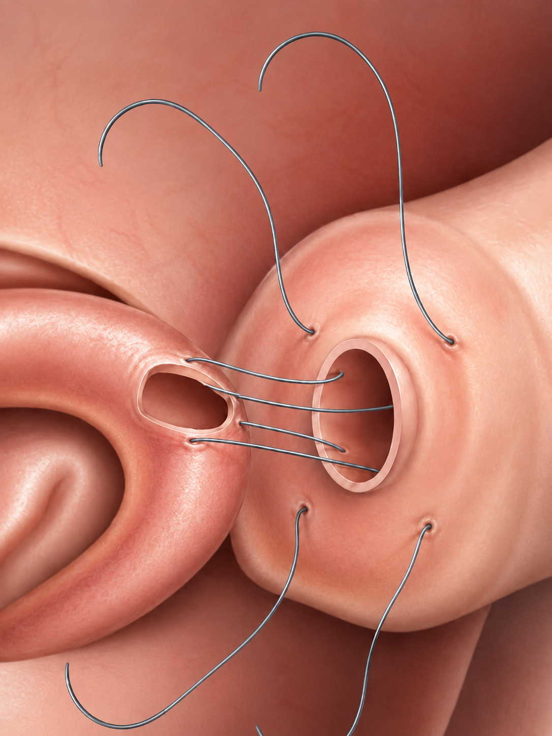 Microsurgical epididymovasostomy illustration showing connection of vas deferens to epididymis
