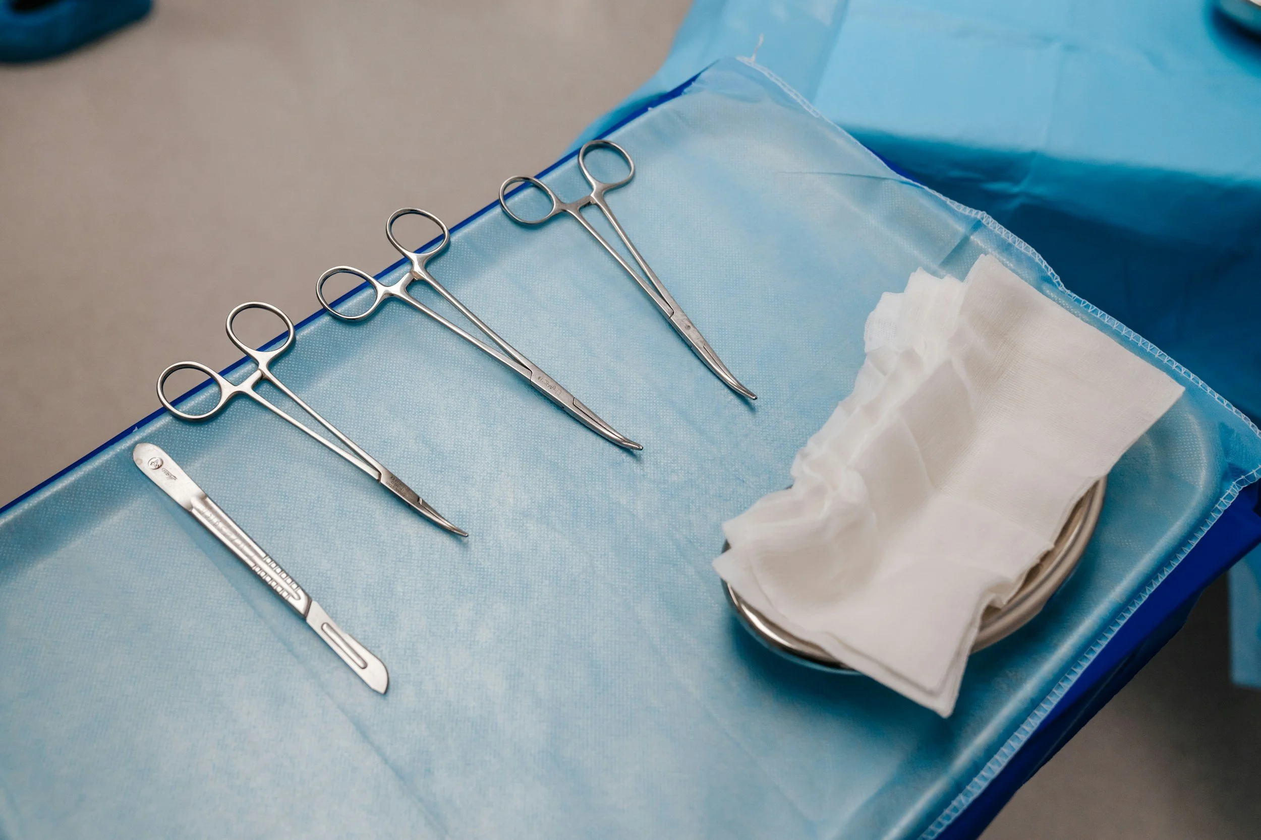 Surgical instruments prepared for vasectomy