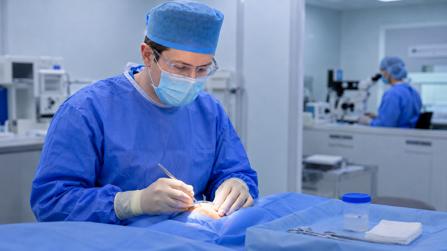 Dr Jack Crozier performing surgical sperm retrieval