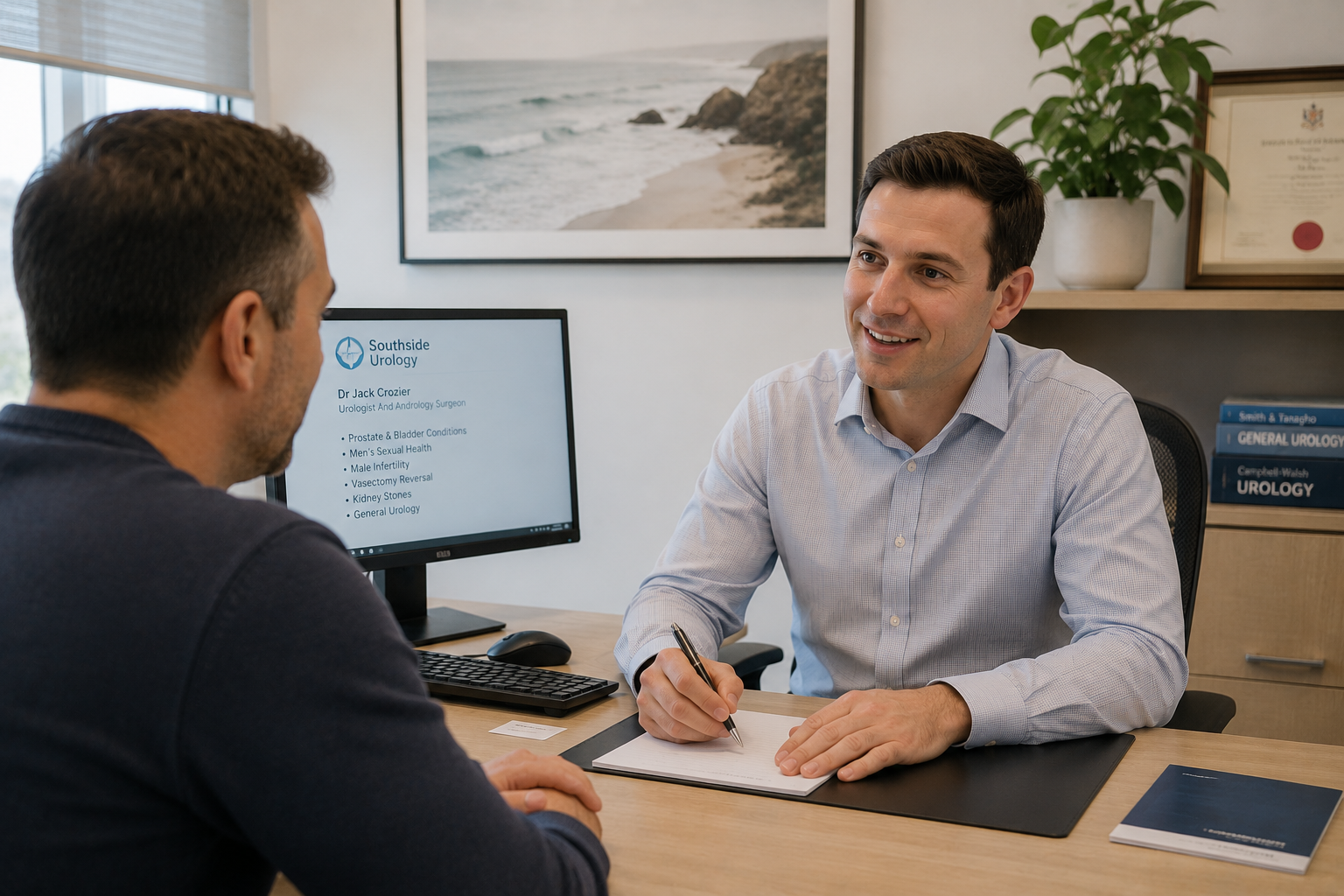 Specialist consultation for Peyronie's disease and penile curvature