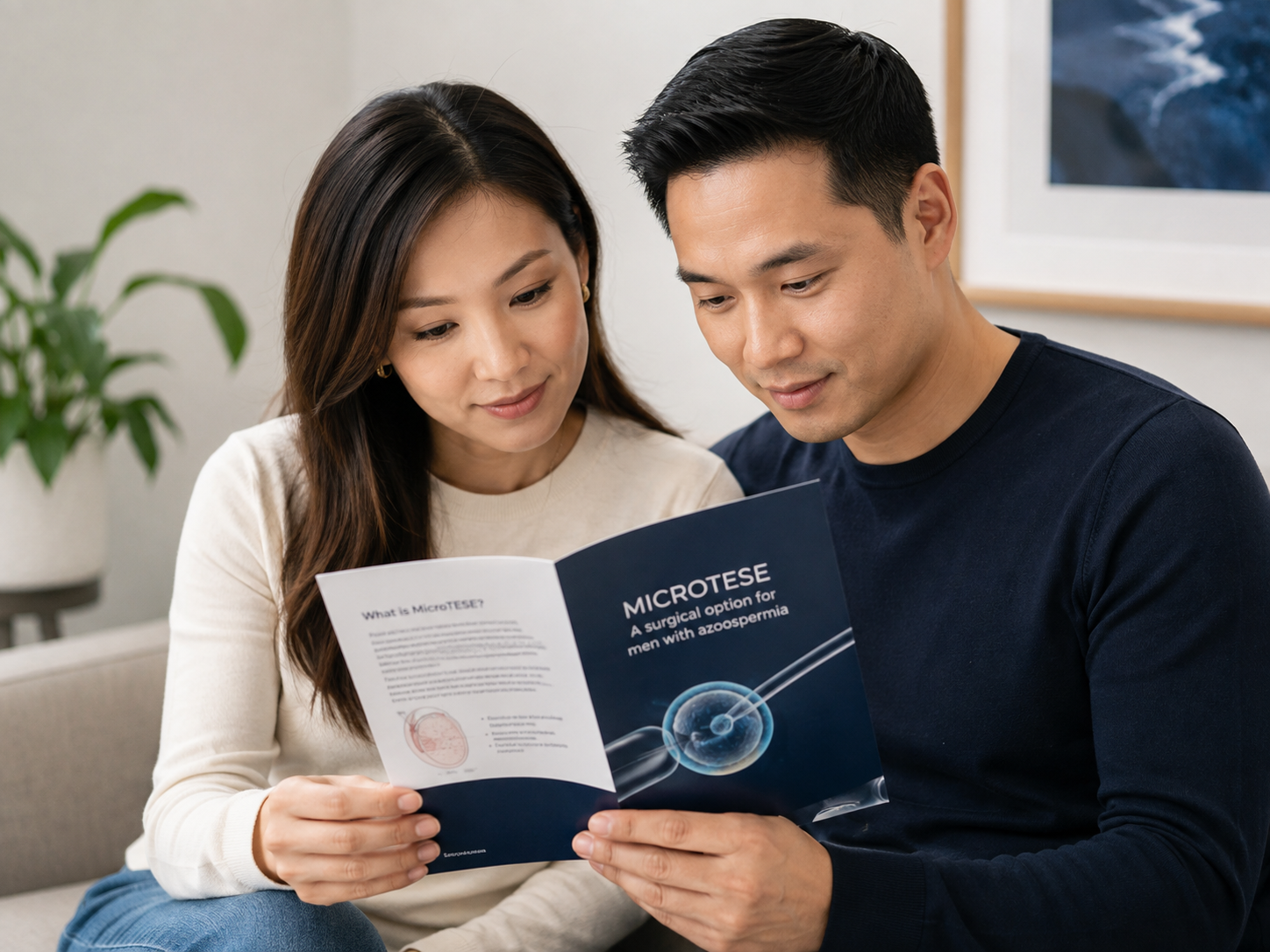 Couple learning about MicroTESE