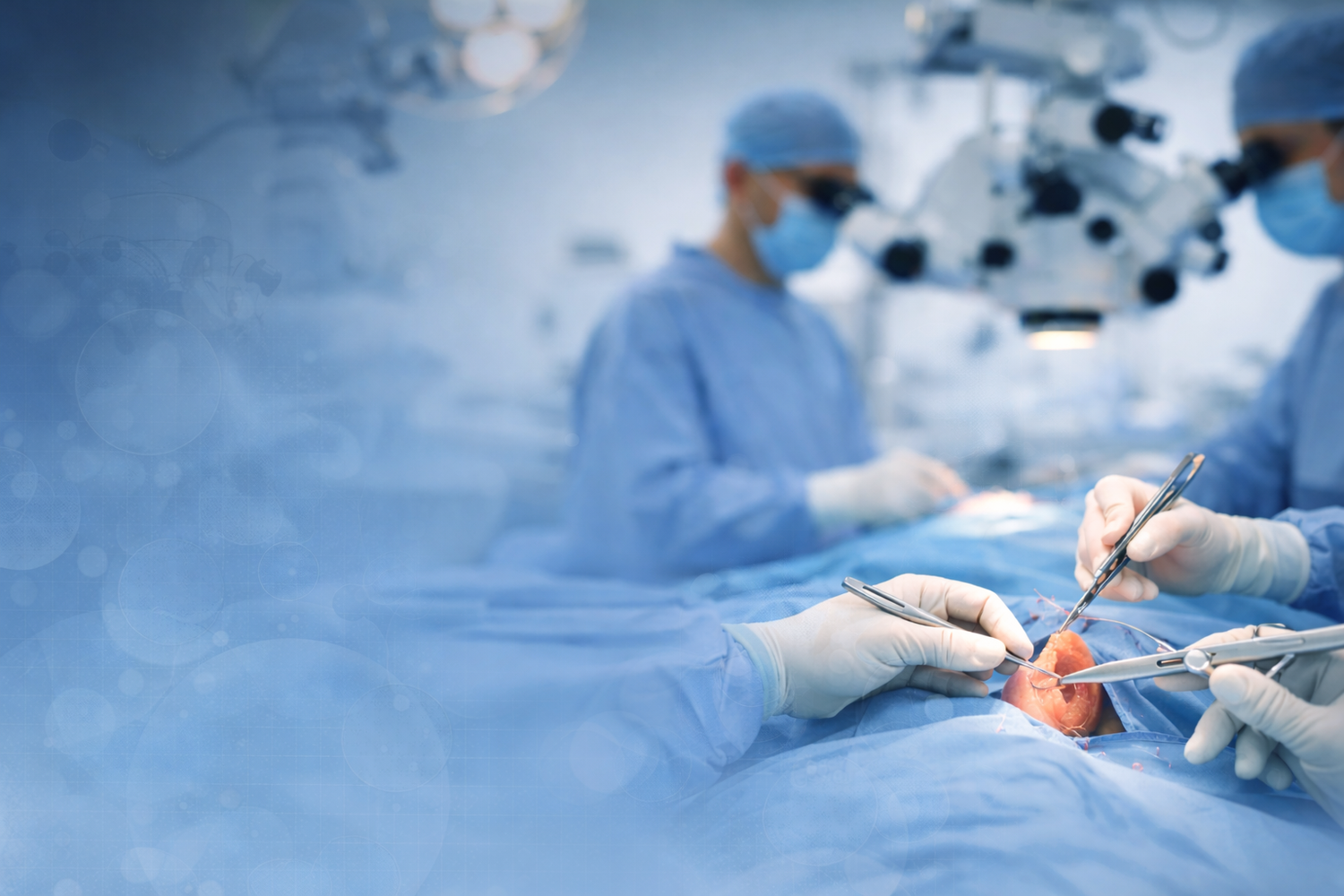 Technical medical illustration relevant to testis-preserving surgery