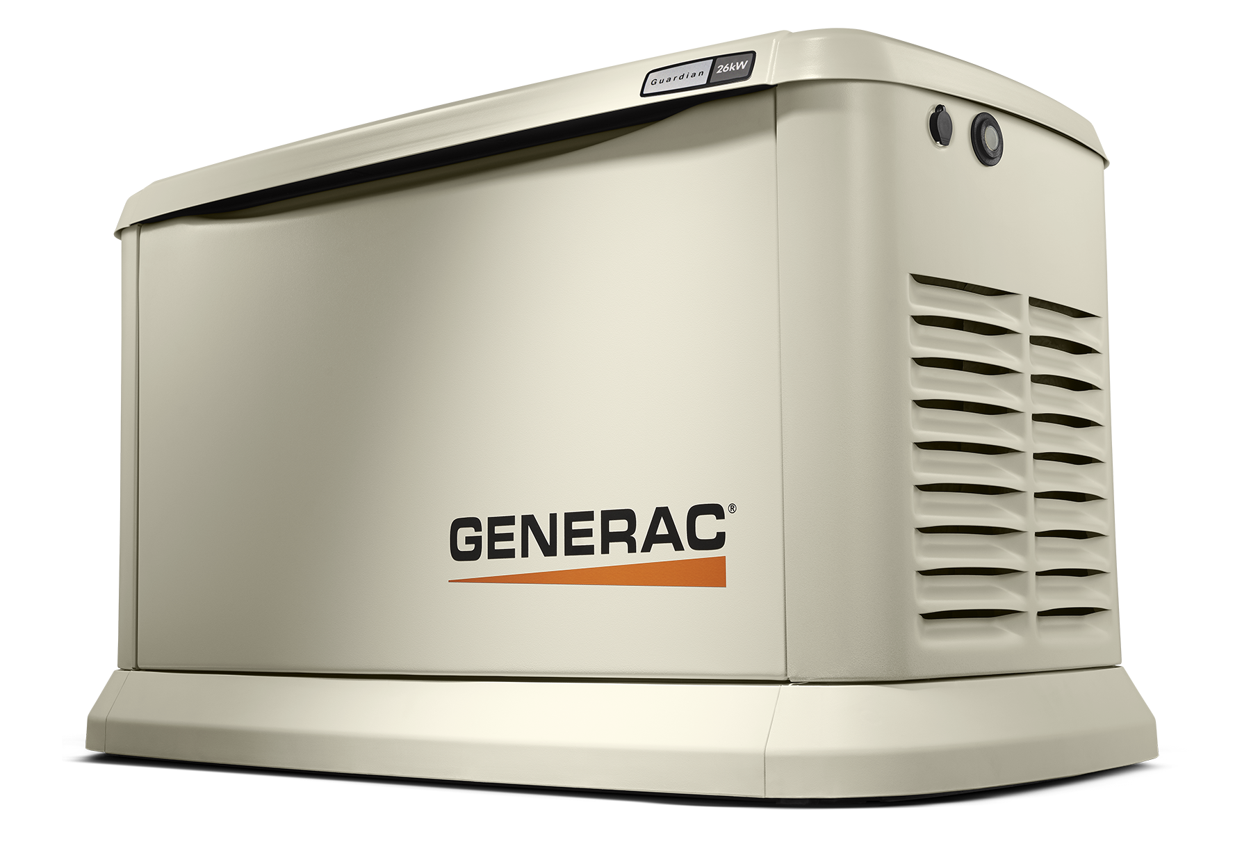 Generac Guardian 26 kW home standby generator with vents on the side.