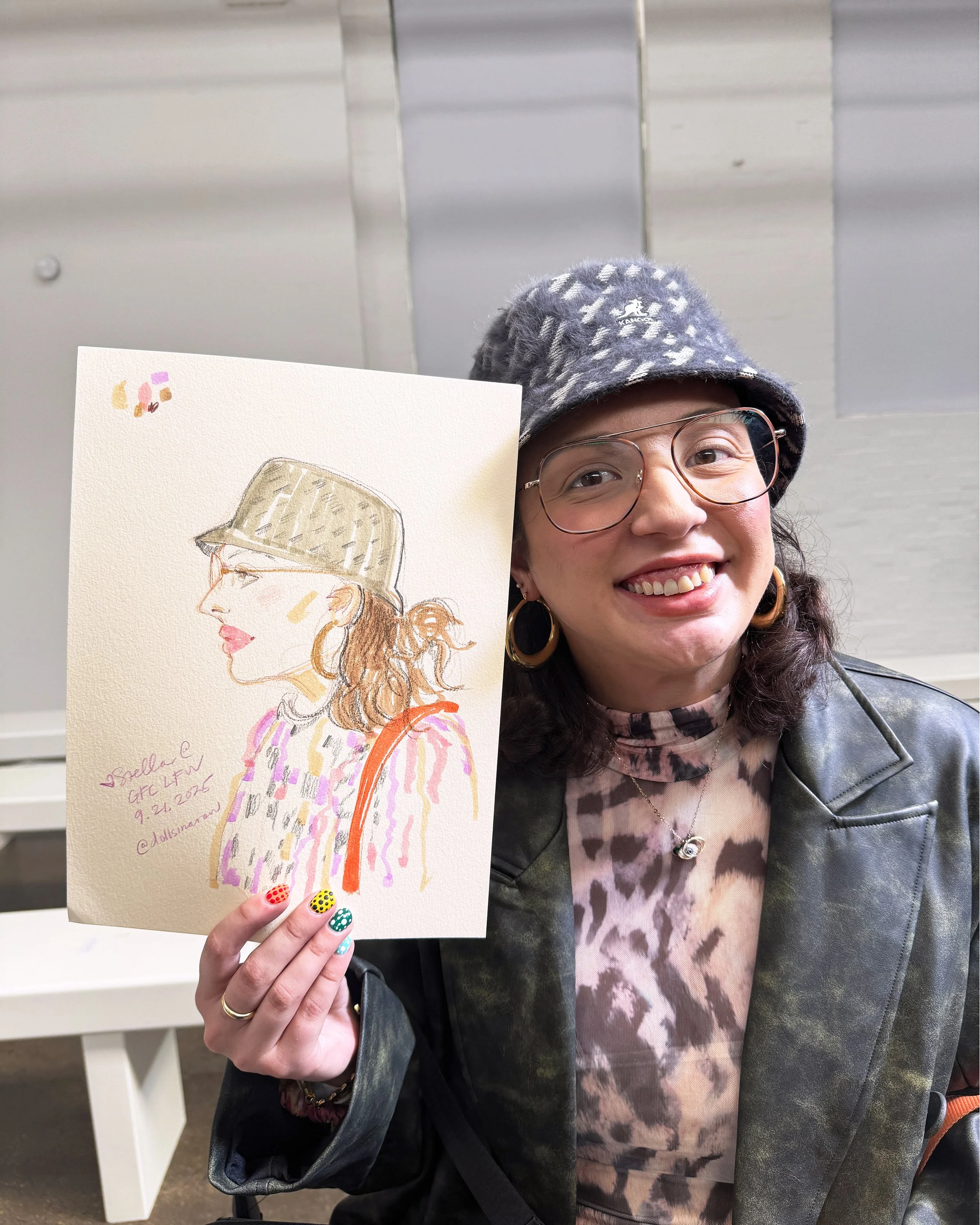 BACKSTAGE LIVE SKETCHING - LONDON FASHION WEEK