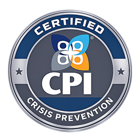 CPI Certified Crisis Prevention logo featuring a colorful butterfly emblem and text.