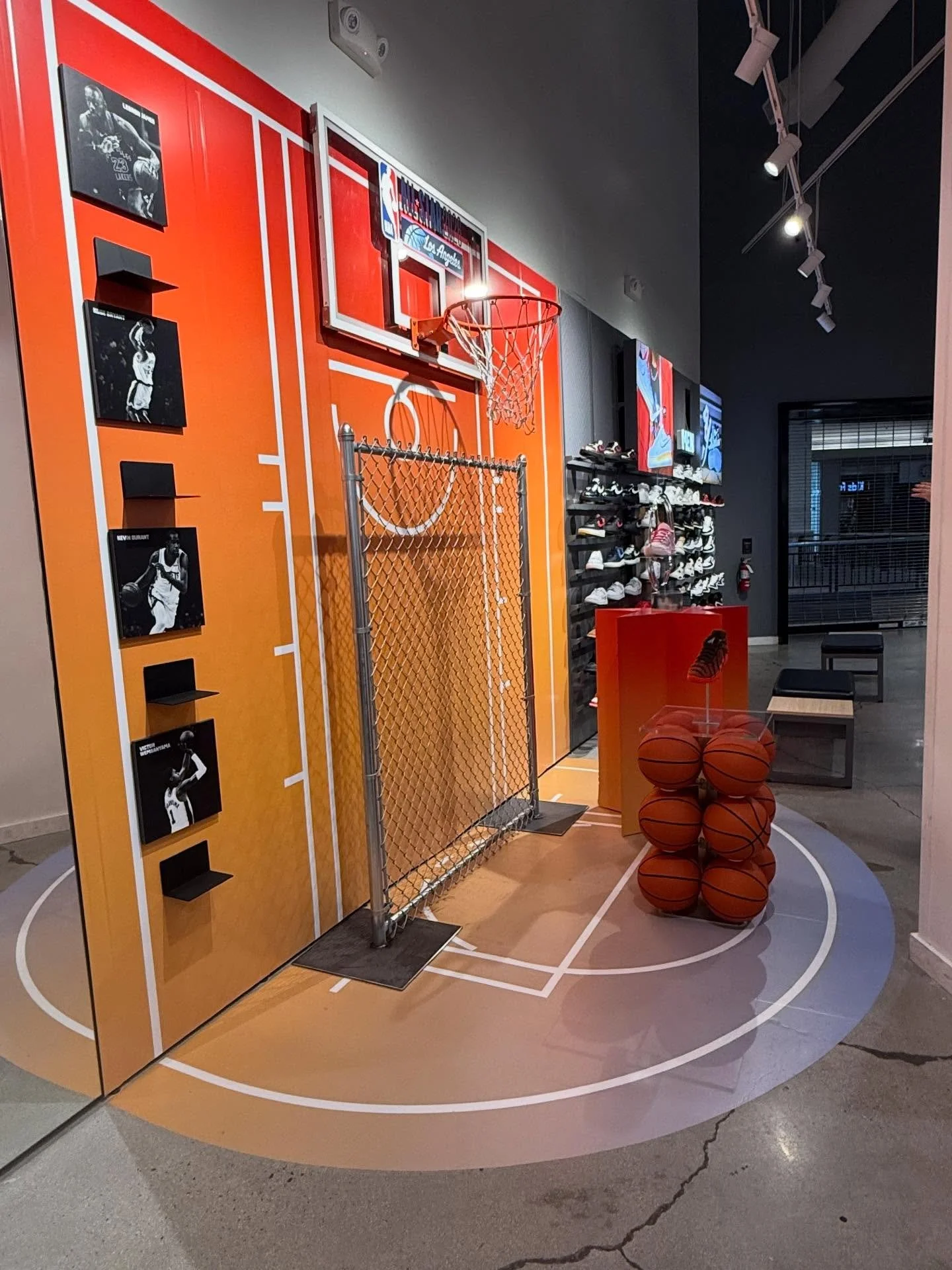Visually impactful display build for Footlocker NBA Allstar 2026 Activation #nba #displays #swiftedgegraphics