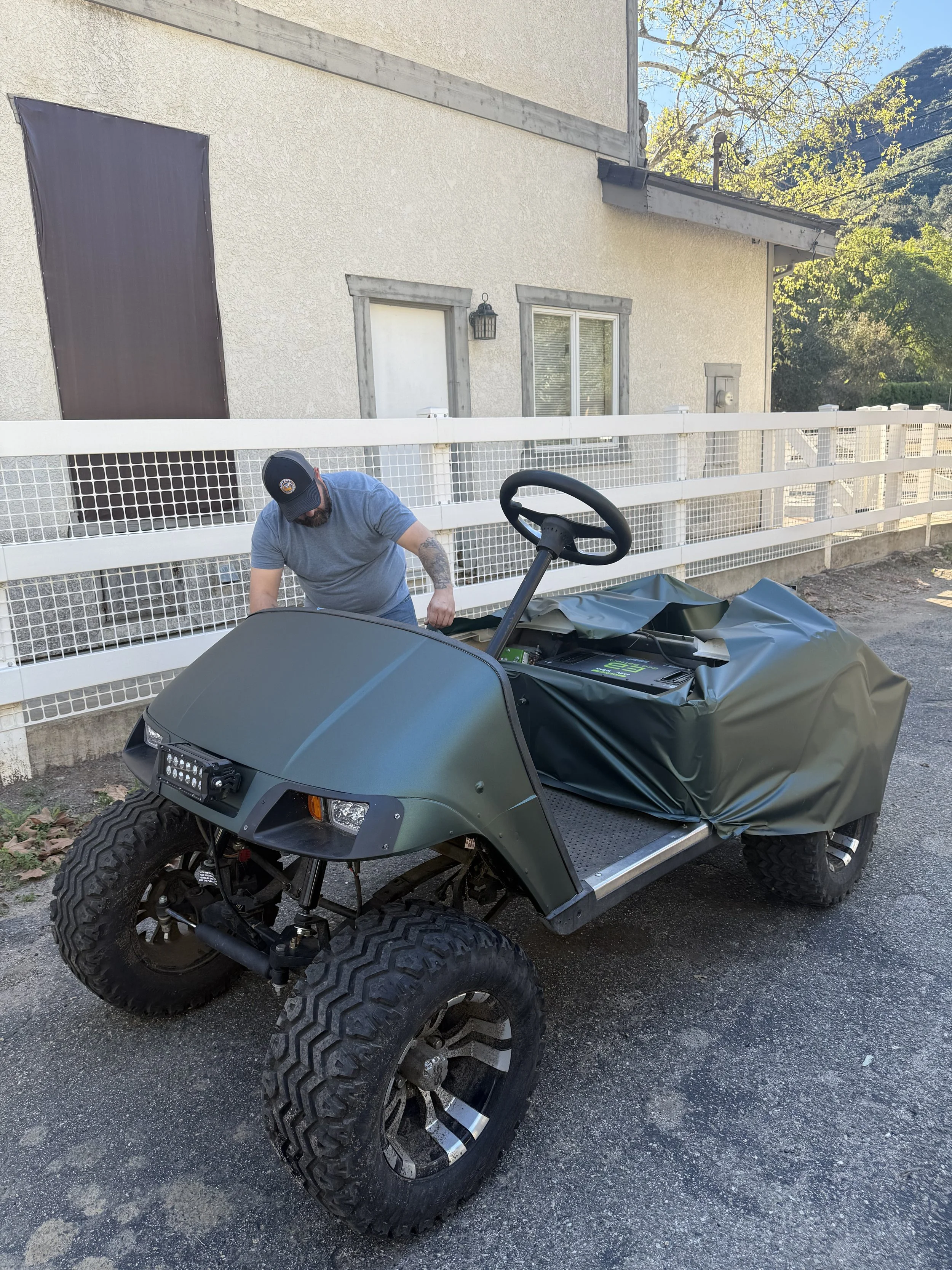 Golf Cart Color Change (3M Satin Pine Green)