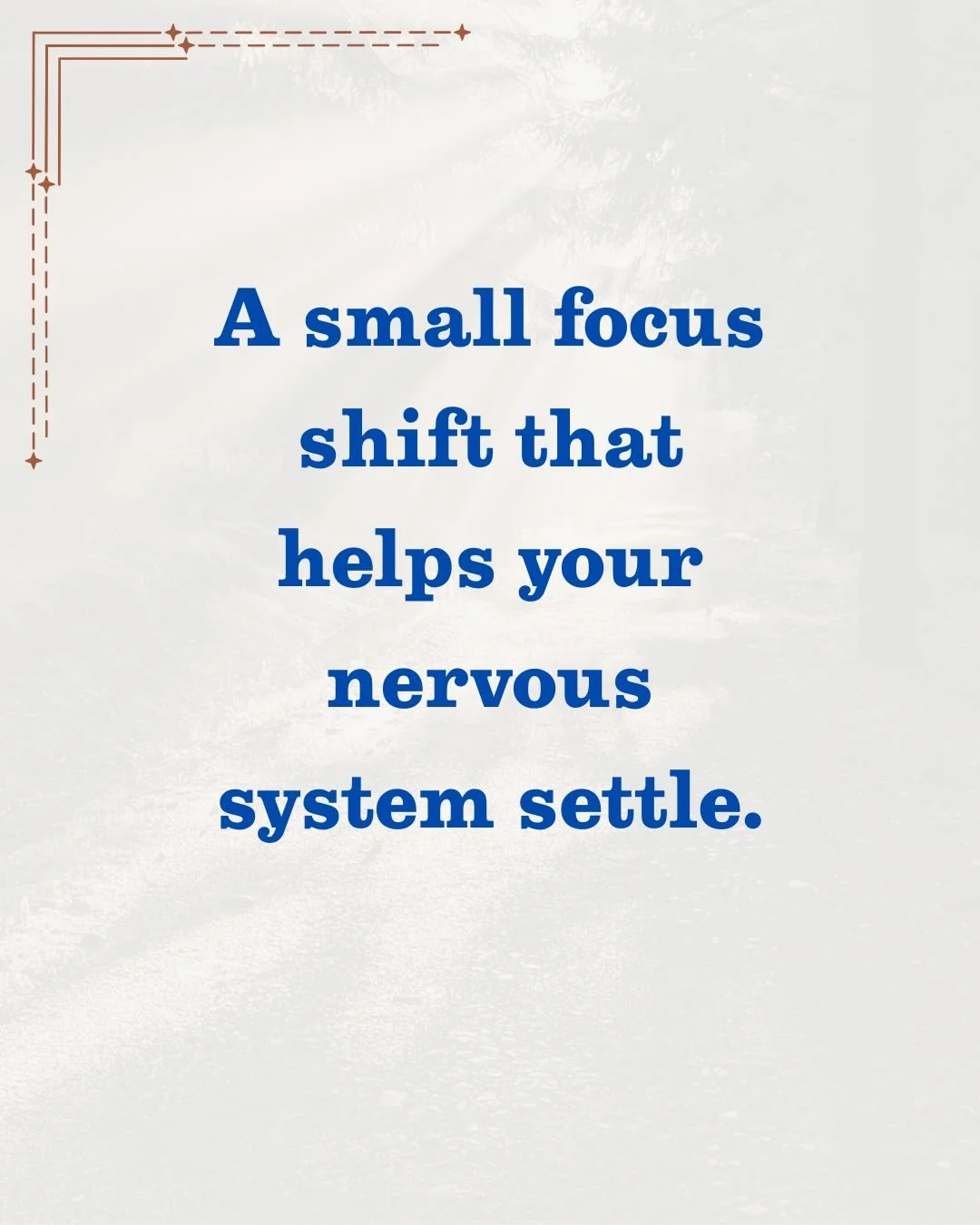 A small focus shift can help your nervous system settle. 

Anxiety pulls attention outward.

Focus brings it home.

This is a one-breath grounding tool you can use anywhere&mdash;school, home, scrolling, or waiting.

Small focus shifts change how you