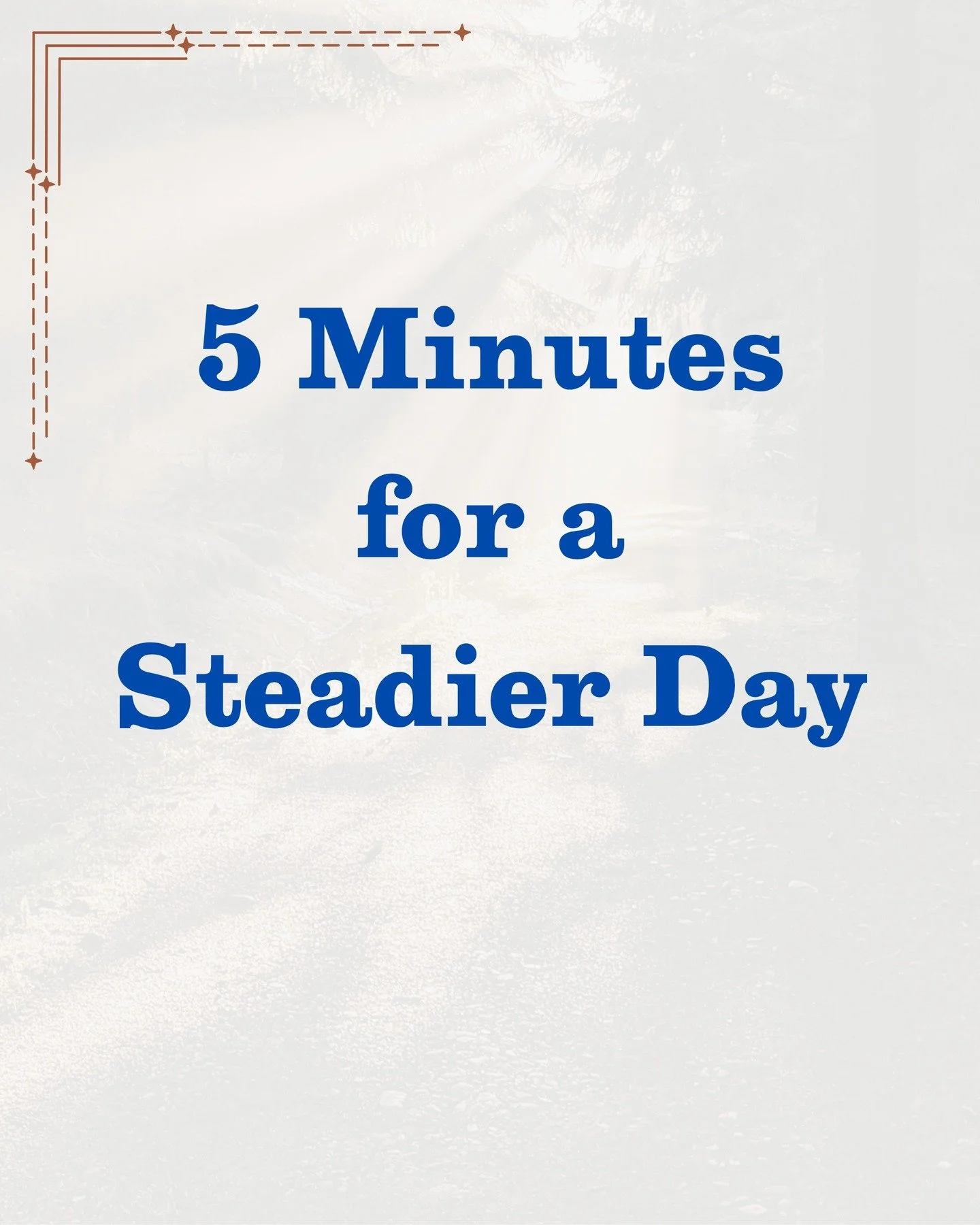 Mornings move fast. A steady start helps my brain aim.

This 5-minute morning reset gives me options for a morning routine that supports focus, motivation, and calm down skills&mdash;in minutes.

How I use it:
	1.	I pick 1&ndash;2 options
	2.	I do th