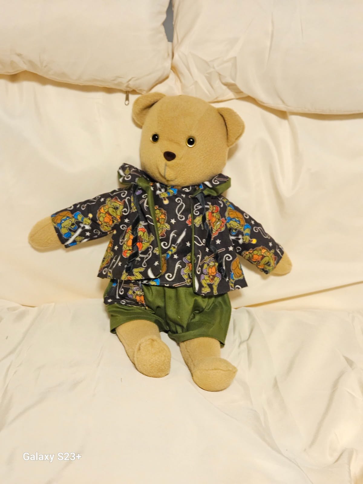 Tan Bear w/ Teenage Mutant Ninja Turtles Print