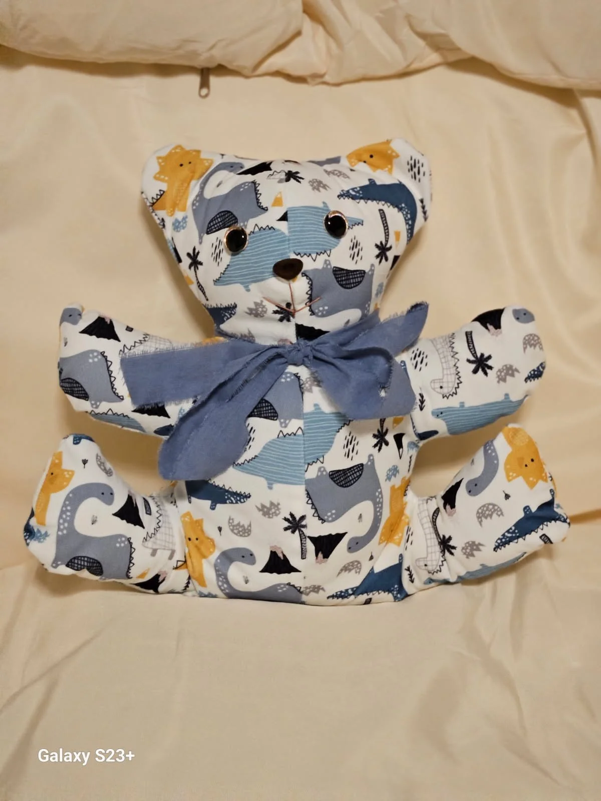 Dino Cuddle Bear w/ Bow Tie