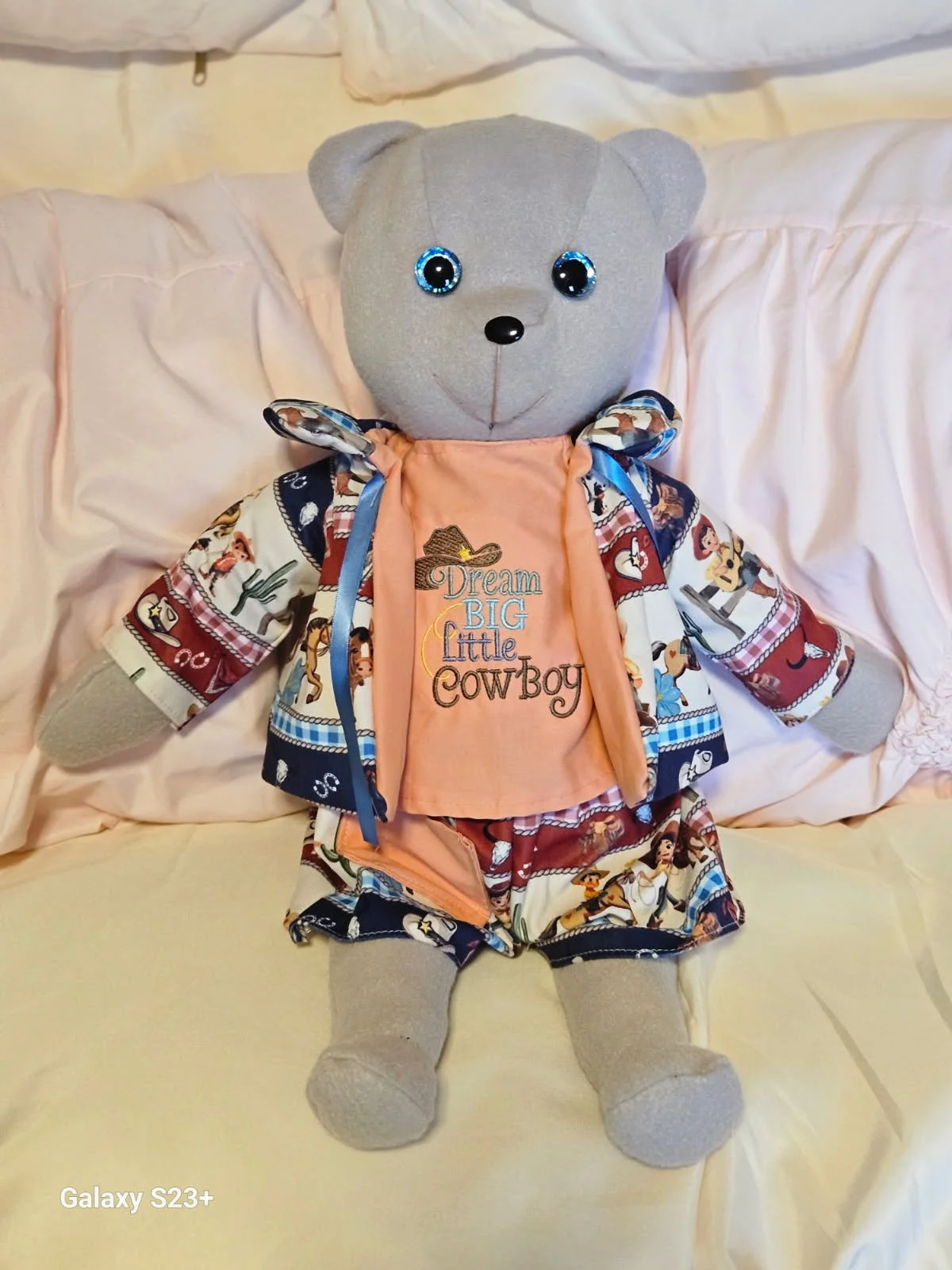 Gray Bear w/ Cowboy Print