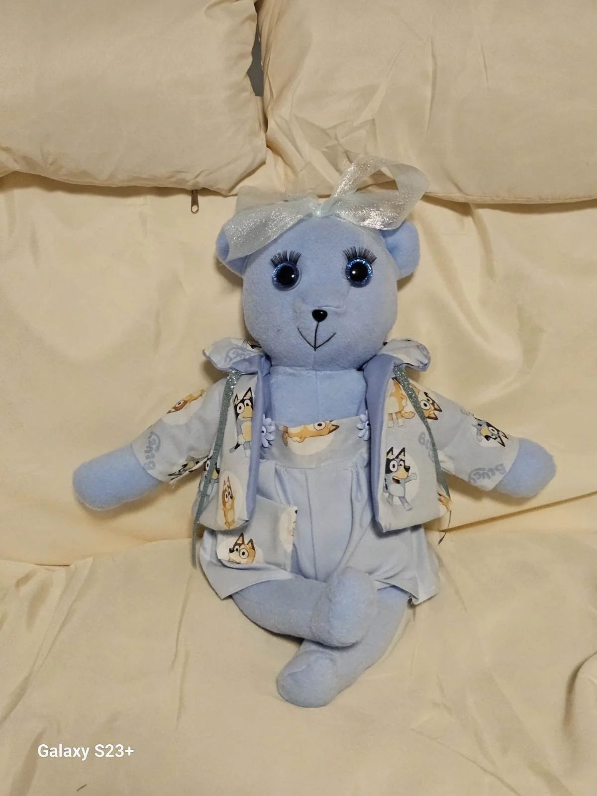 Blue Girl Bear w/ Bluey Print