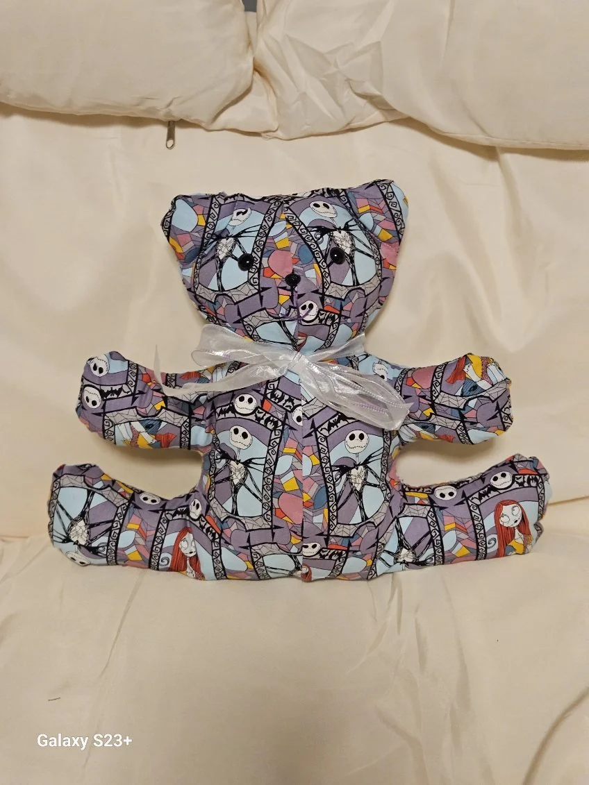 Nightmare Before Christmas Cuddle Bear w/ Bow Tie