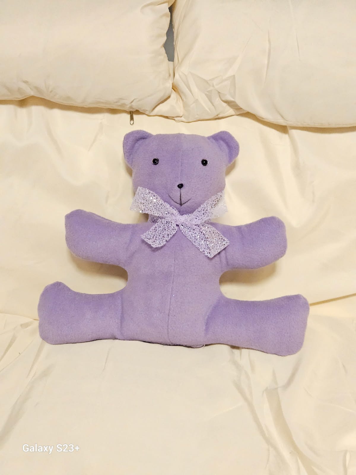 Purple Cuddle Bear w/ Bow Tie