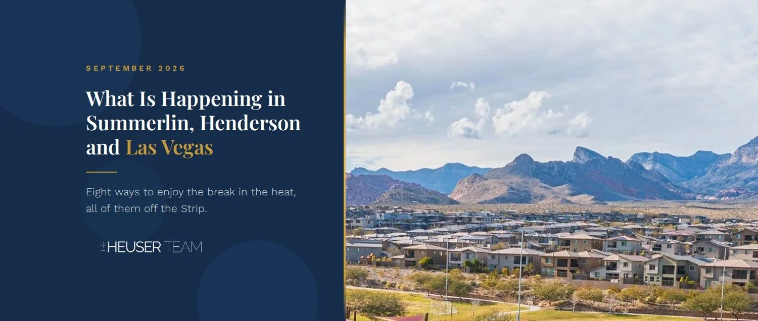 What Is Happening in Summerlin, Henderson and Las Vegas This September