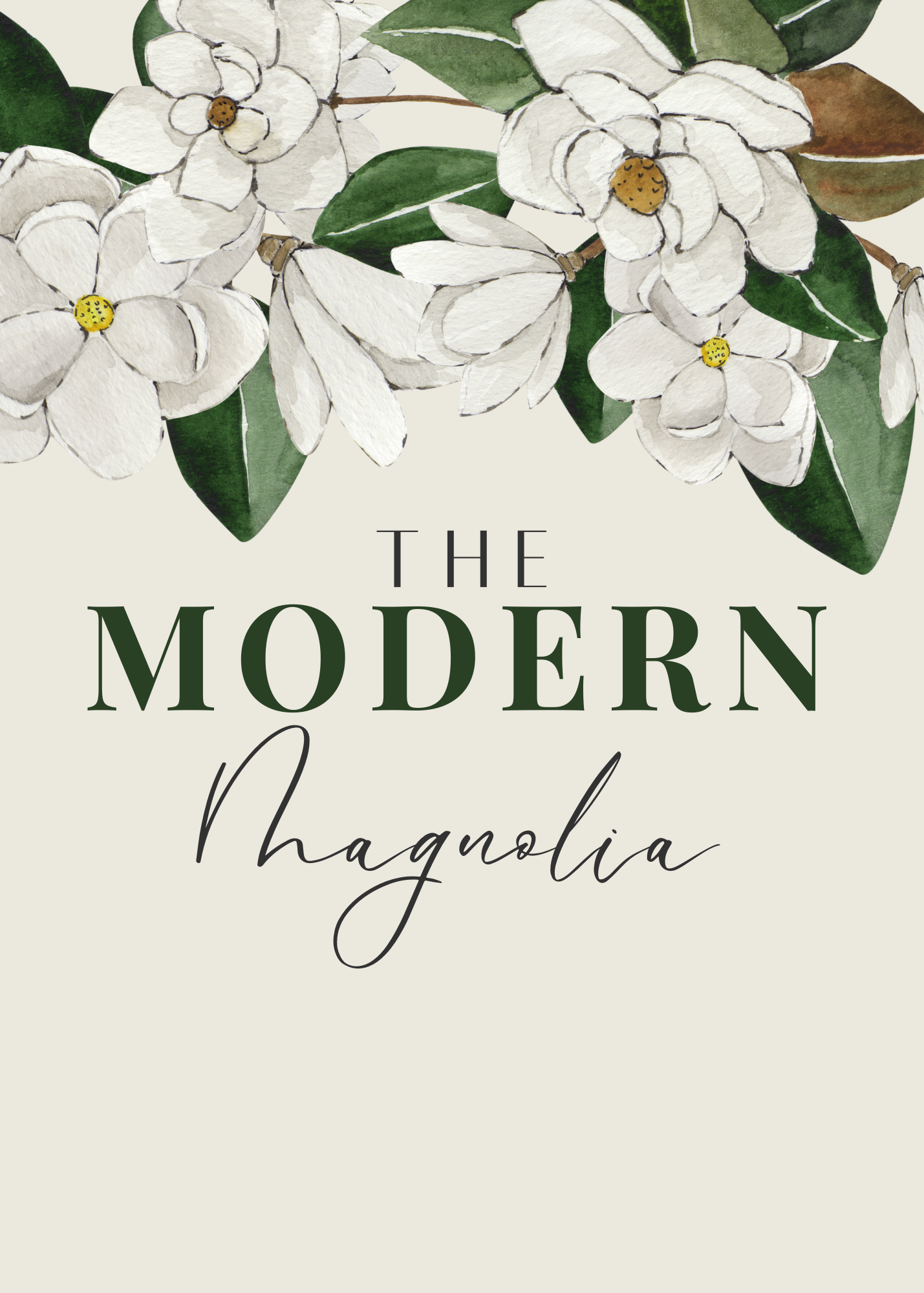 The Modern Magnolia - Photo Booth and Backdrop- Digitals Only