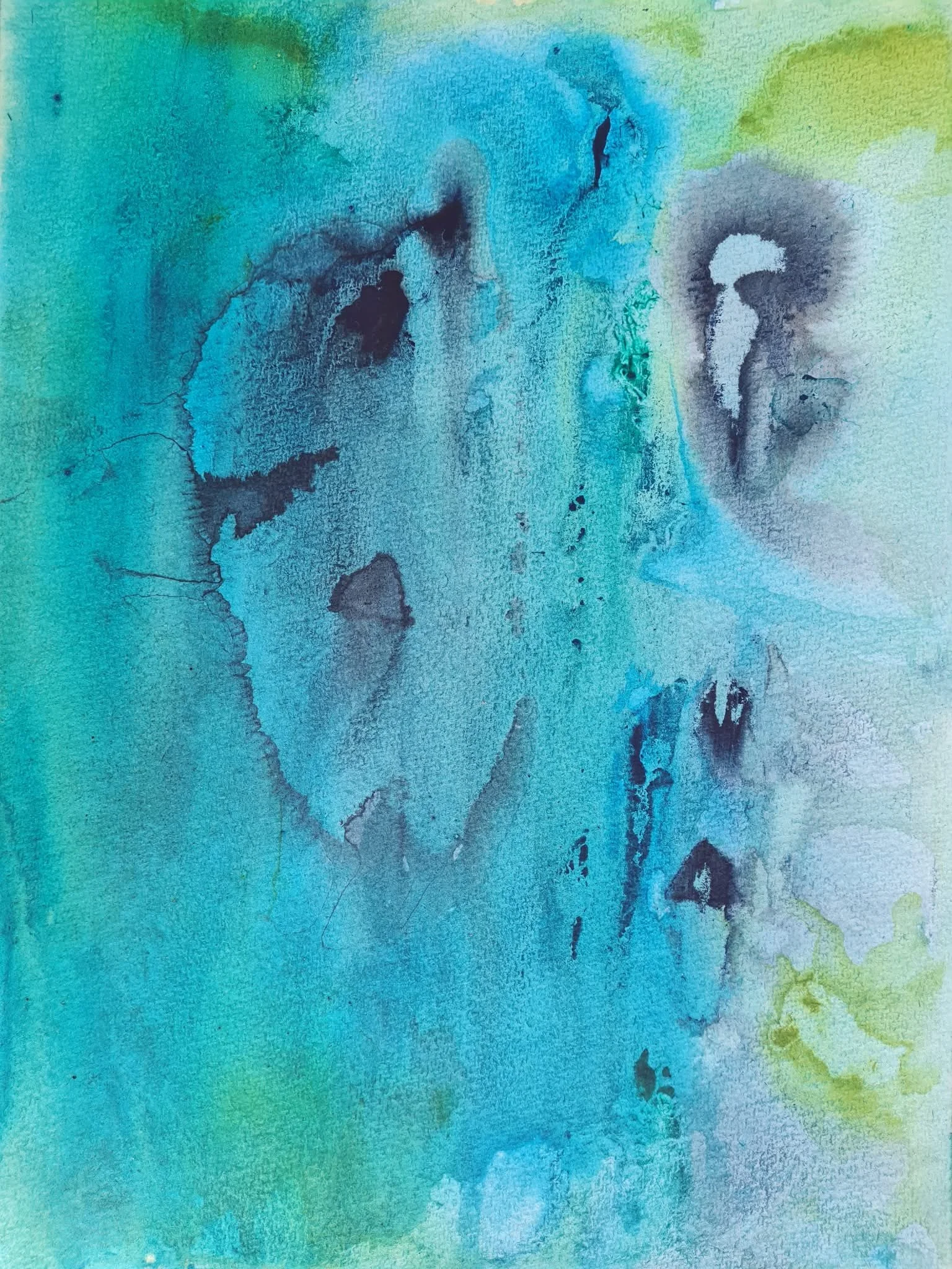 Painting that evokes the feel of under the ocean flow