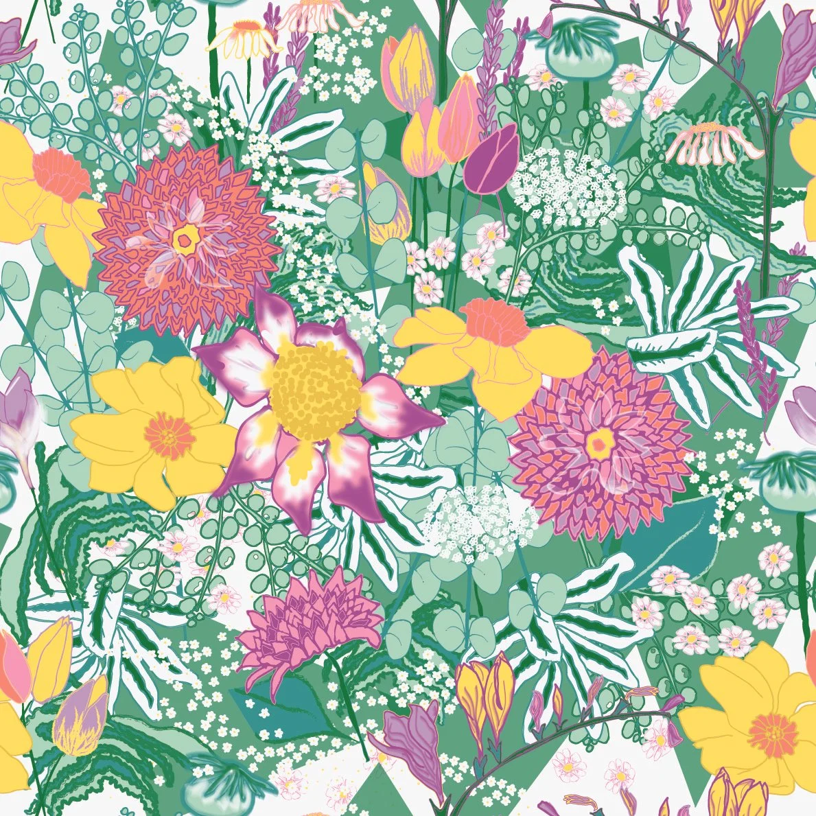 Spring Flower Bouquet pattern