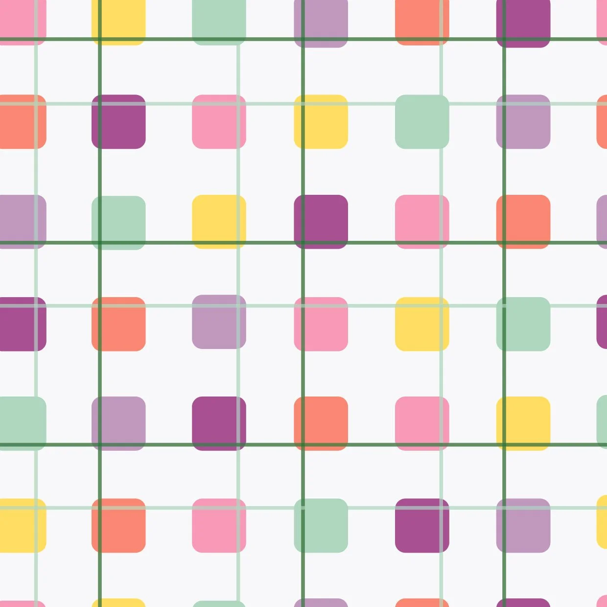 Spring Flower Plaid