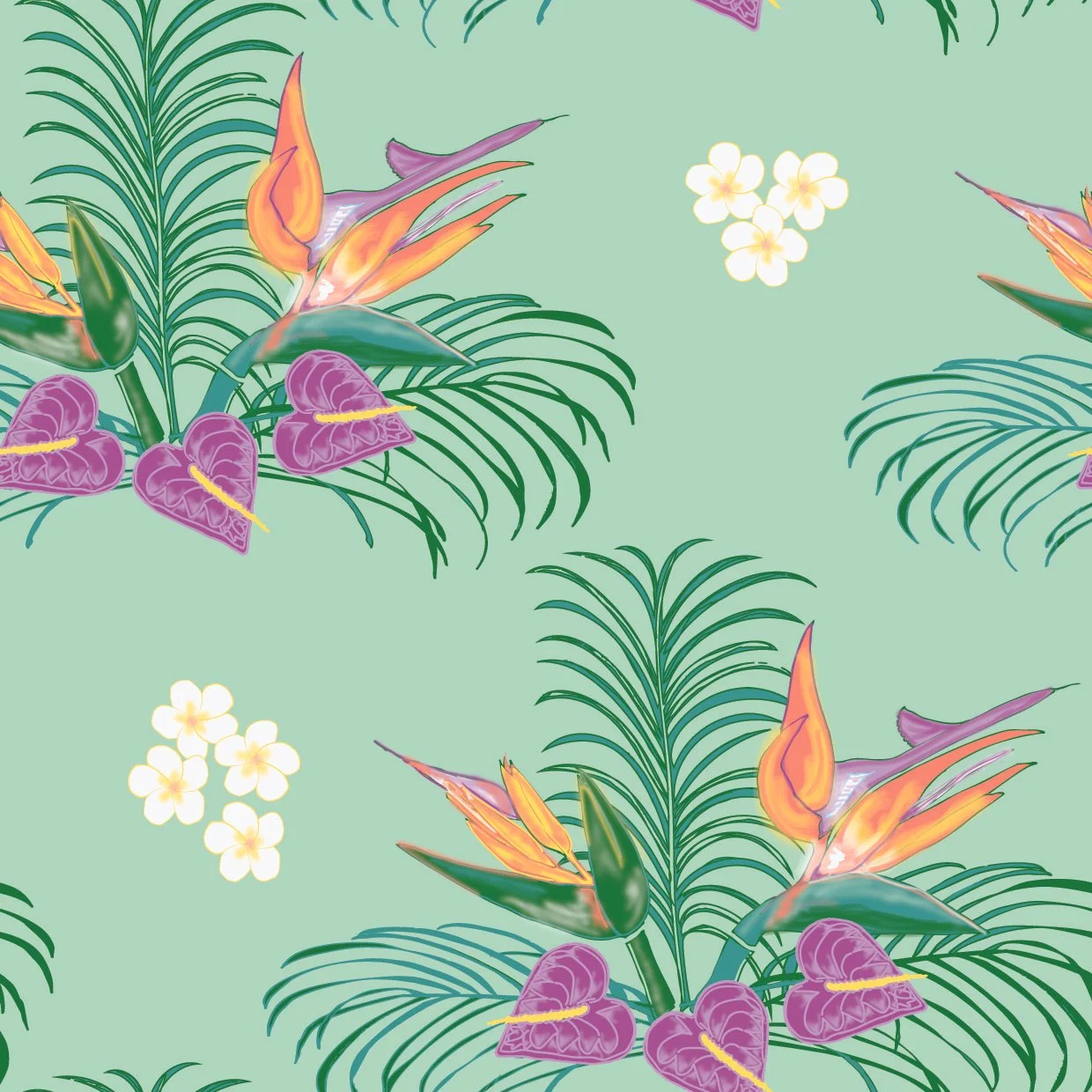Tropical Spring Flowers