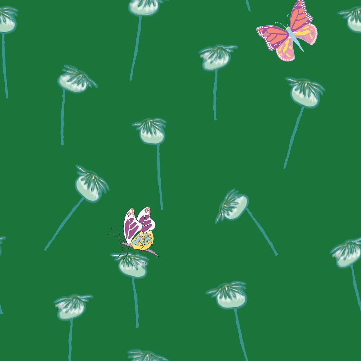 Seedpods and Butterflies.