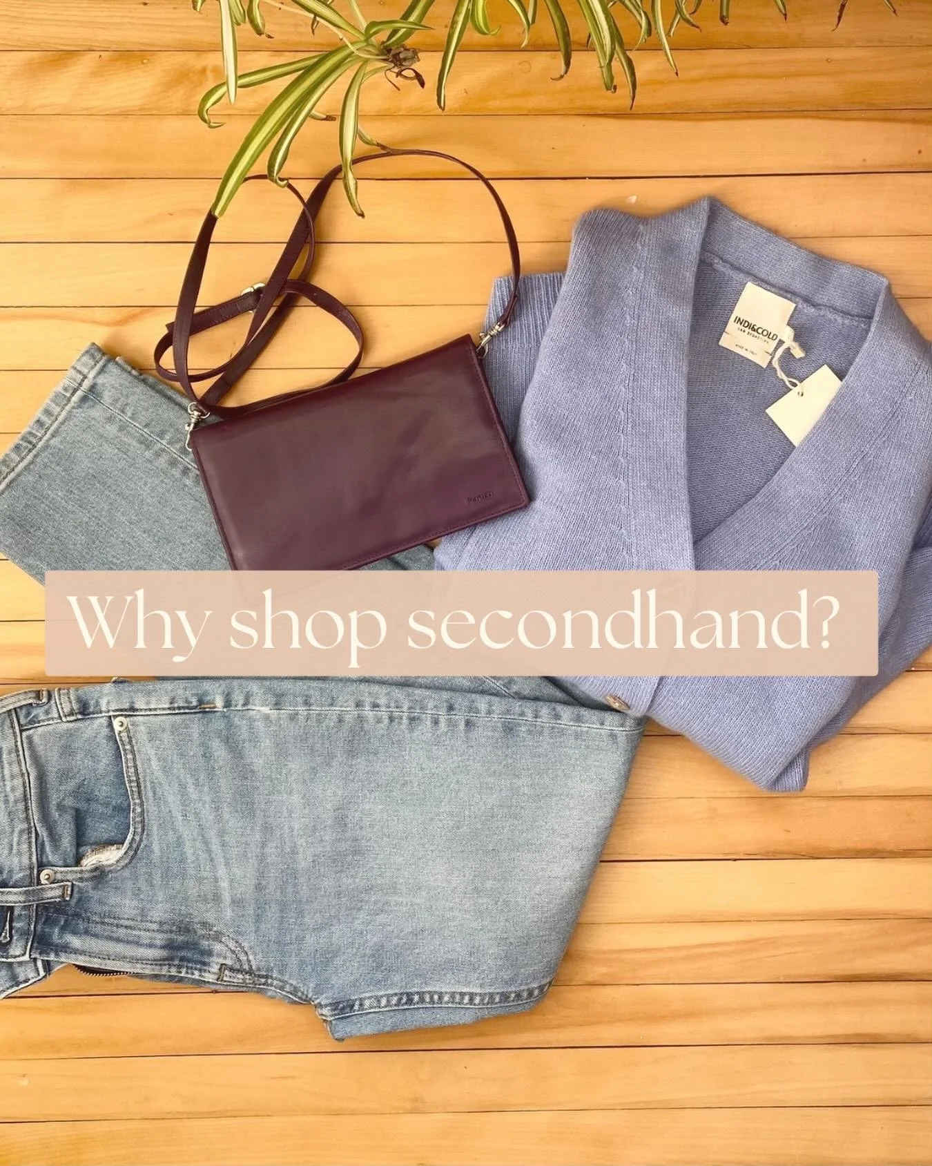 Why shop secondhand?
.
Where and how you spend your money has an impact. Making more sustainable fashion choices can help to shape the future of the fashion industry as it responds to consumer demand.
.
Buying secondhand reduces the demand for new pr