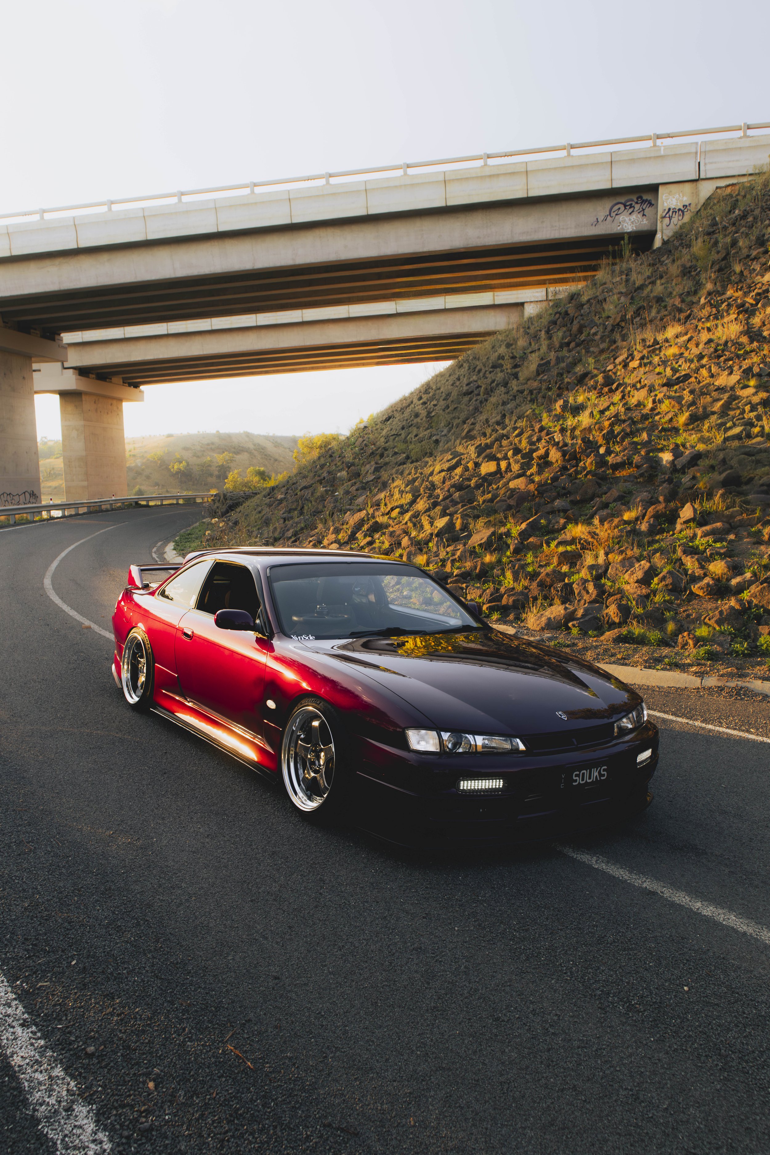 Nissan Silvia S14 200SX at golden hour