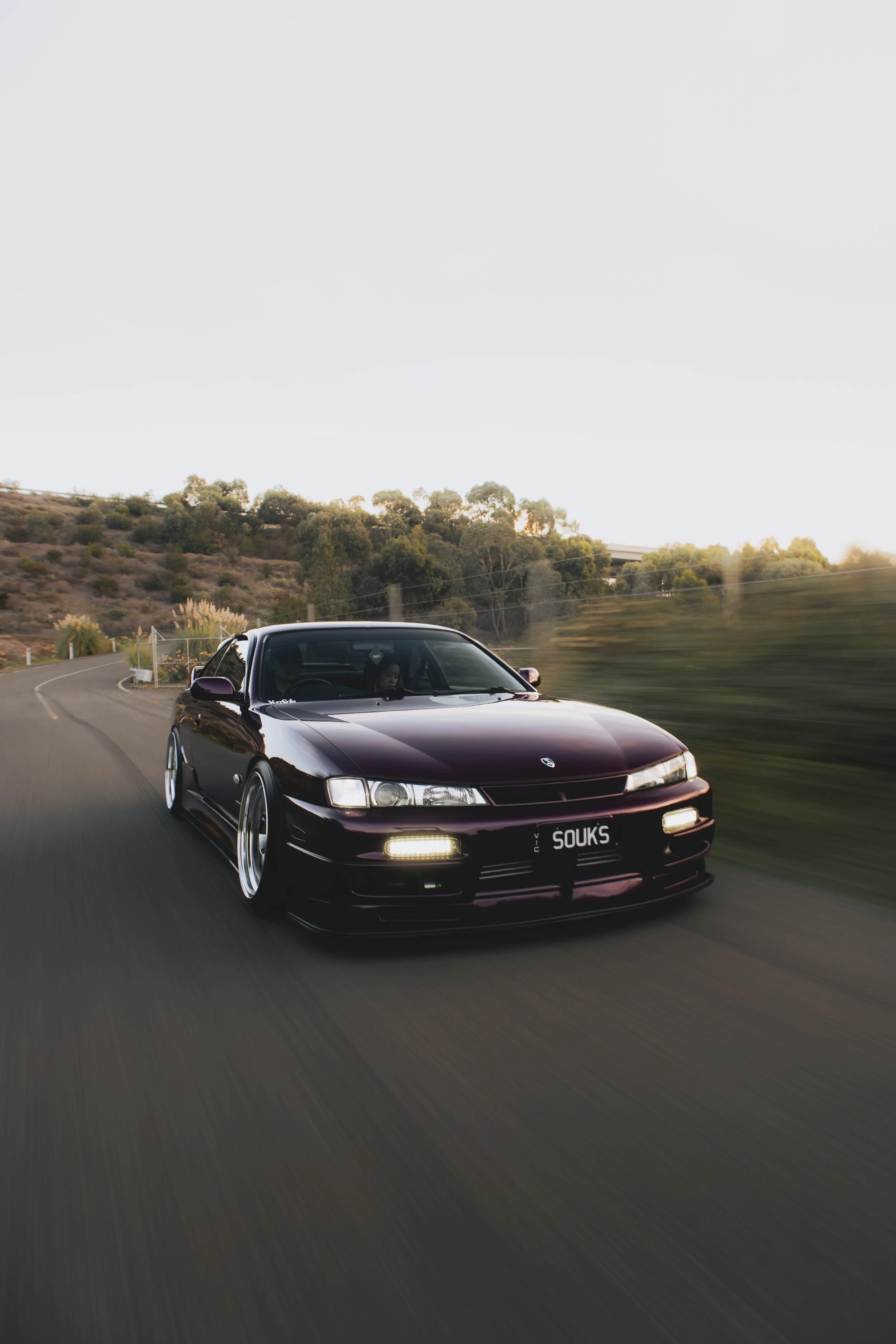 Purple Nissan Silvia S14 200sx