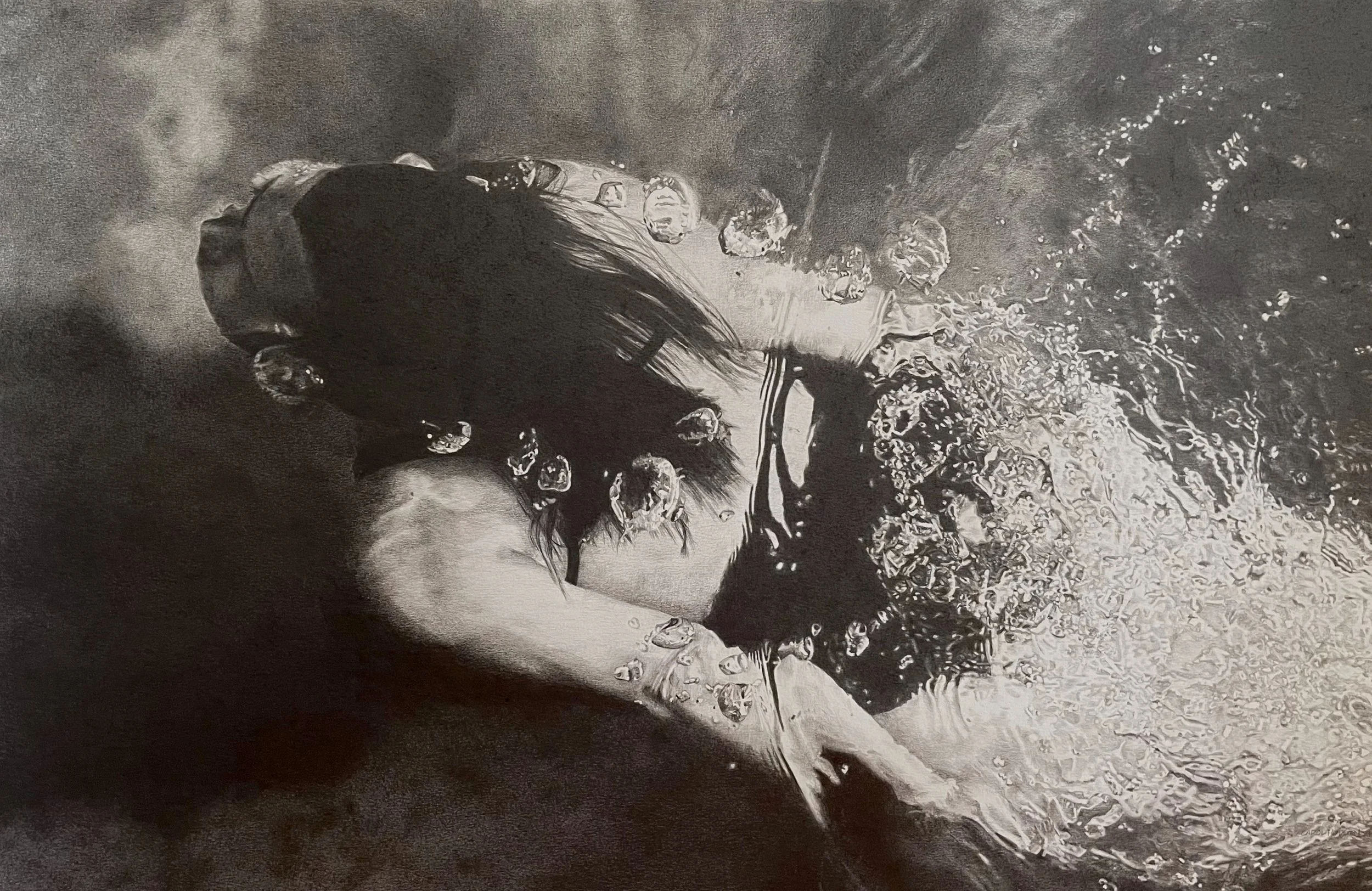 Caroline at Redleaf. Graphite on Paper. 59 x 84 cm.