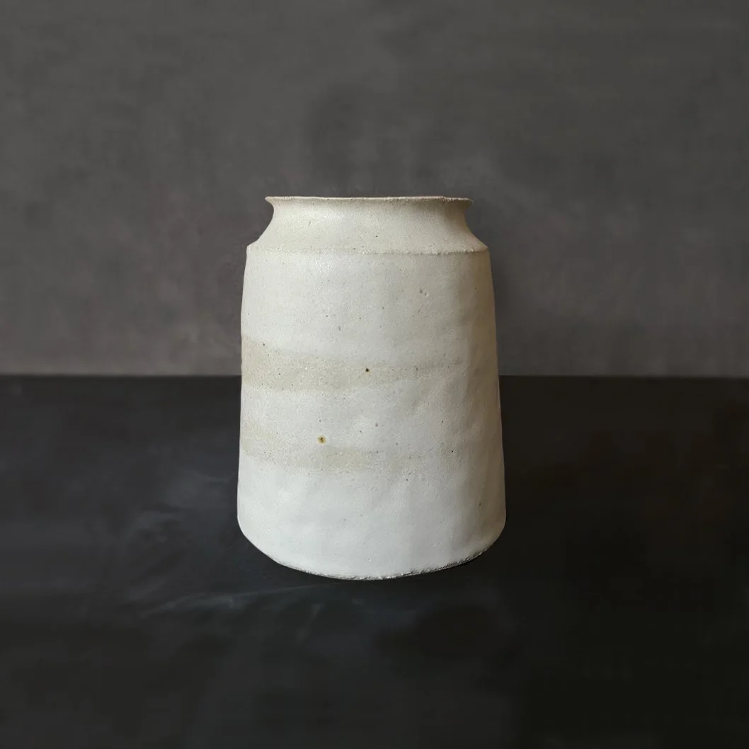 Handbuilt medium raku vase