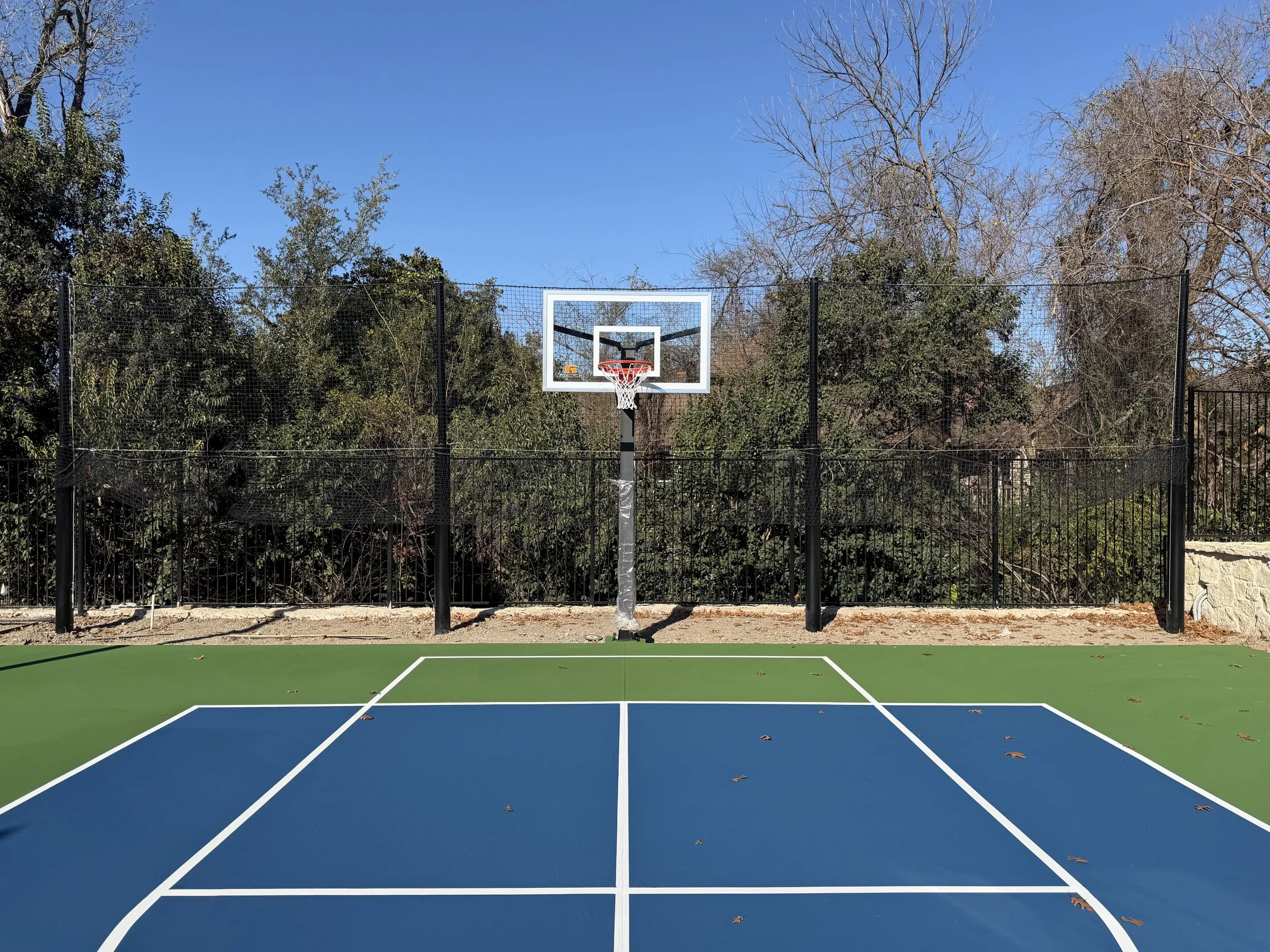 Building a Backyard Basketball and Pickleball Court