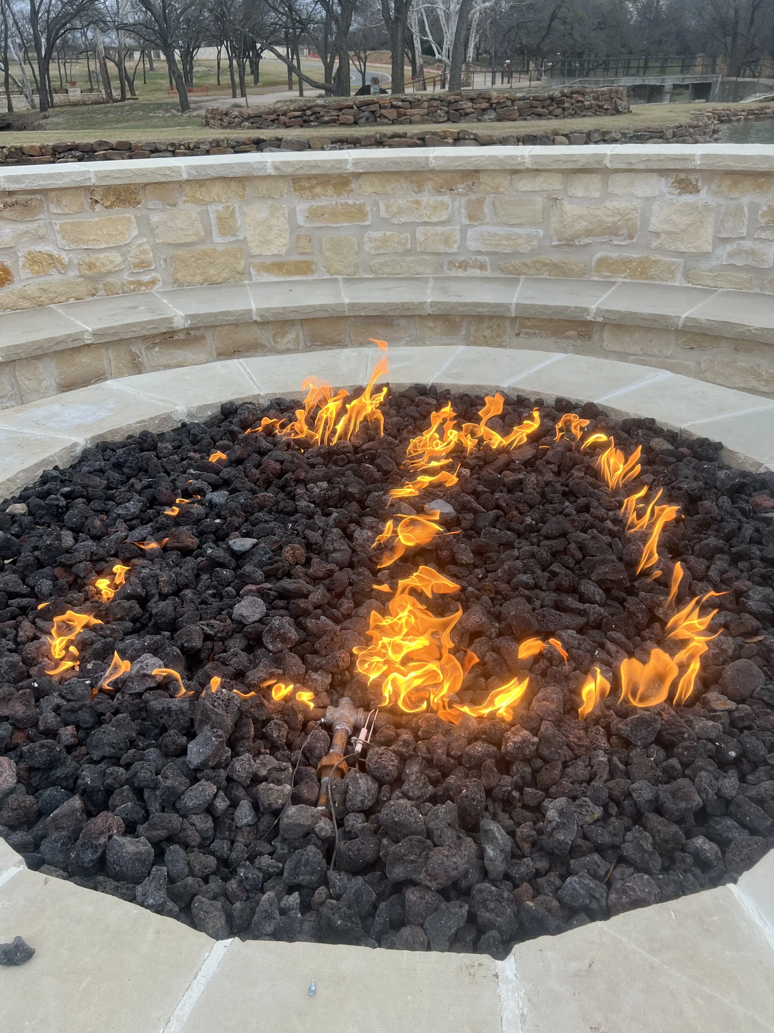 Custom Built-in Outdoor Firepits