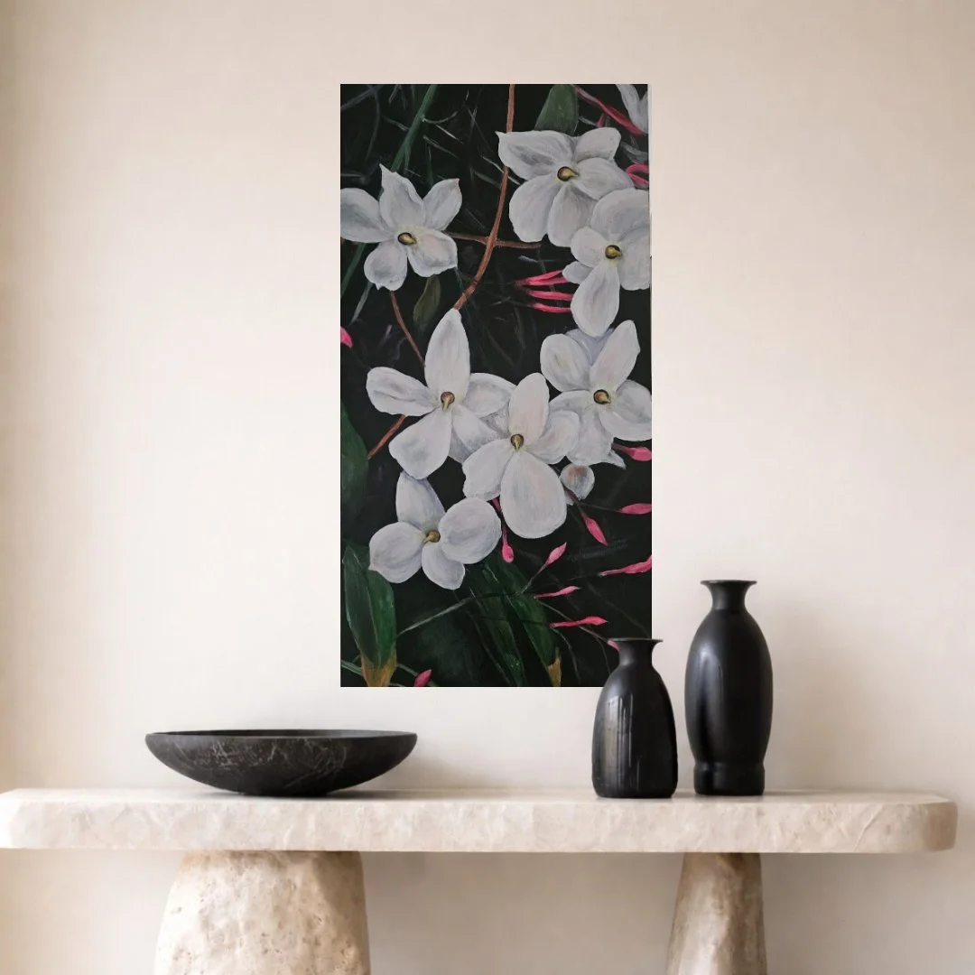 Jasmine 49W x 91 H Acrylic on Stretched Canvas