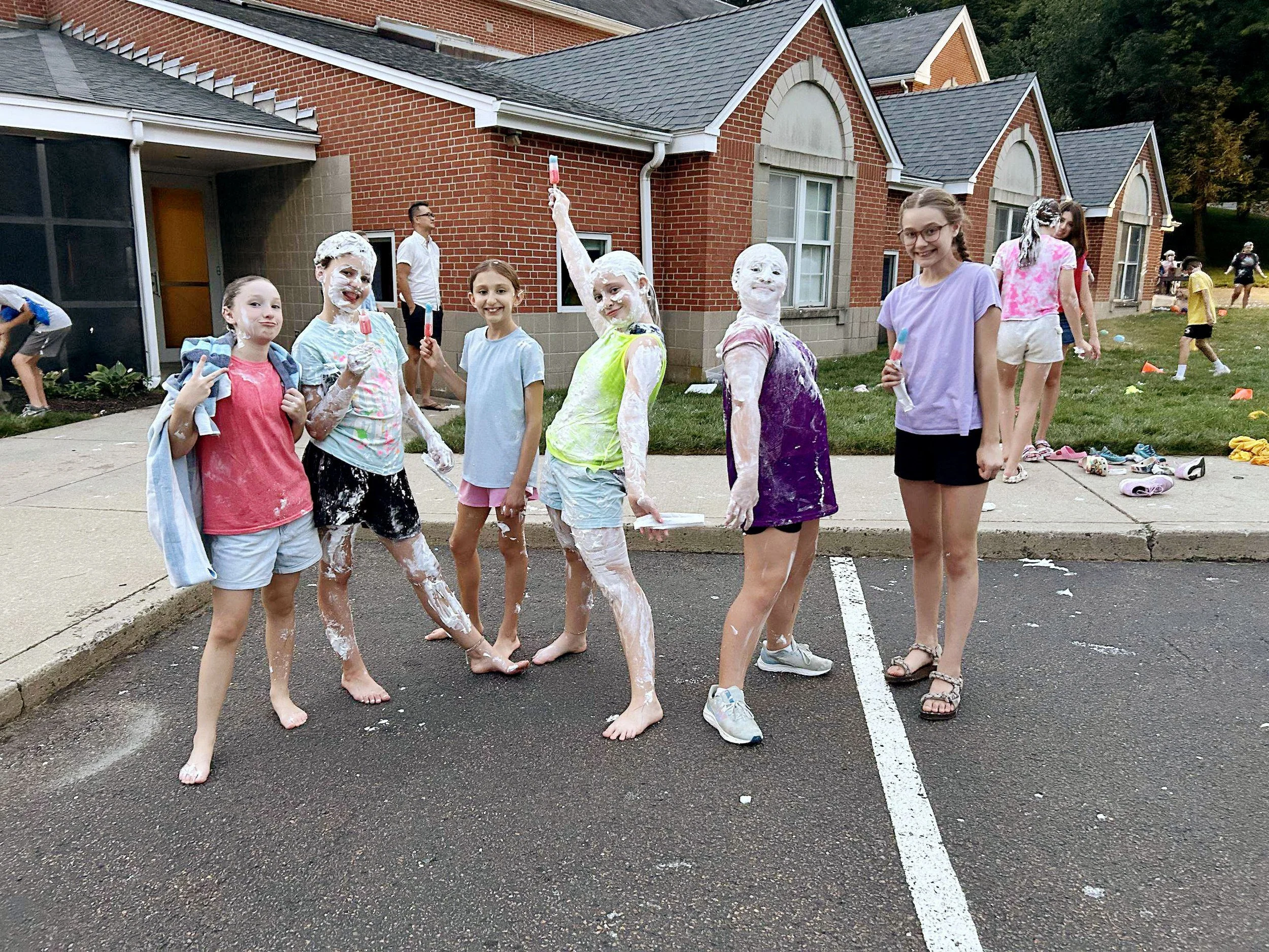 Middle Schoolers at an outdoor church event