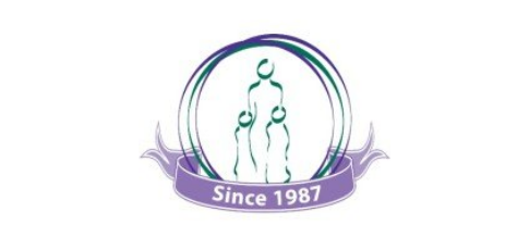 Logo with stylized figures and a purple banner reading "Since 1987"