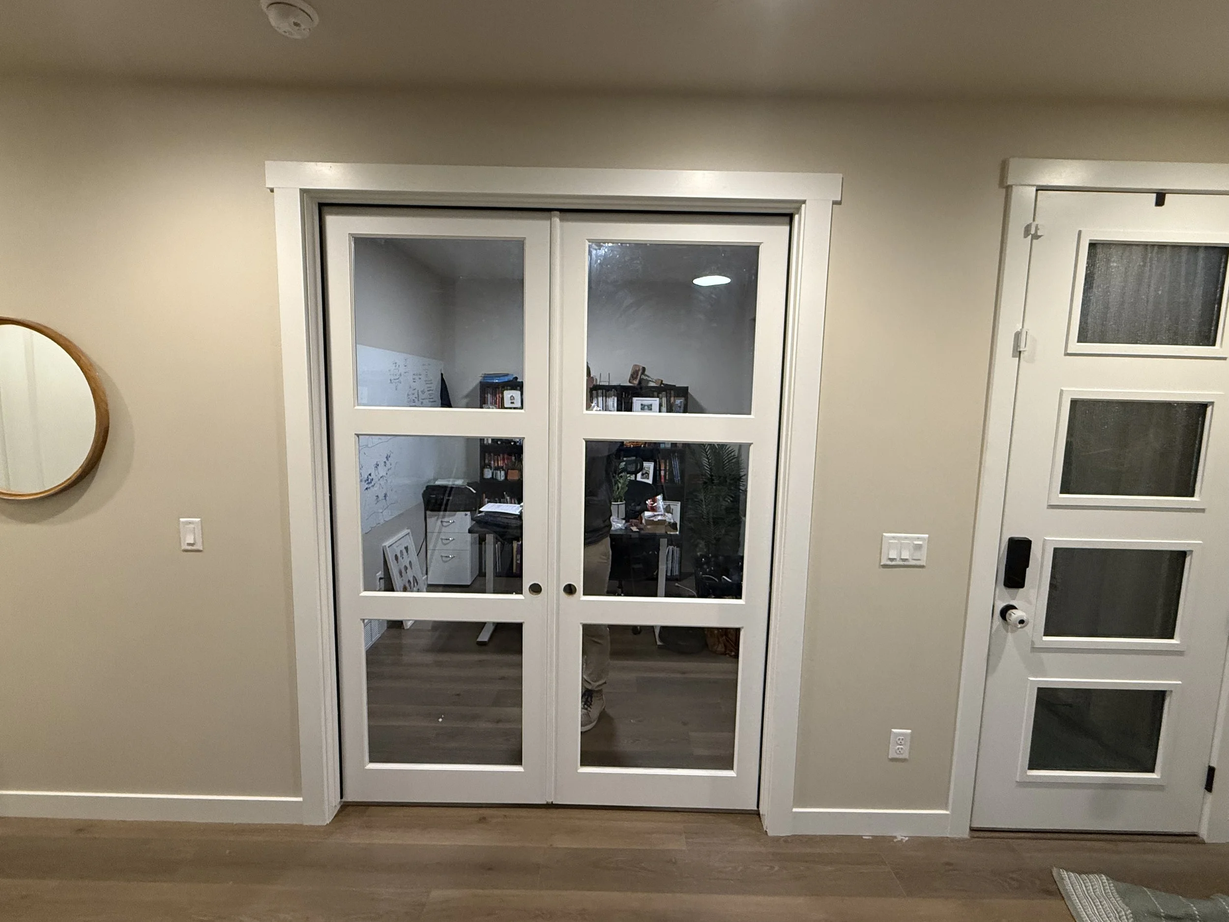 Interior 4 panel French door installation in Utah County