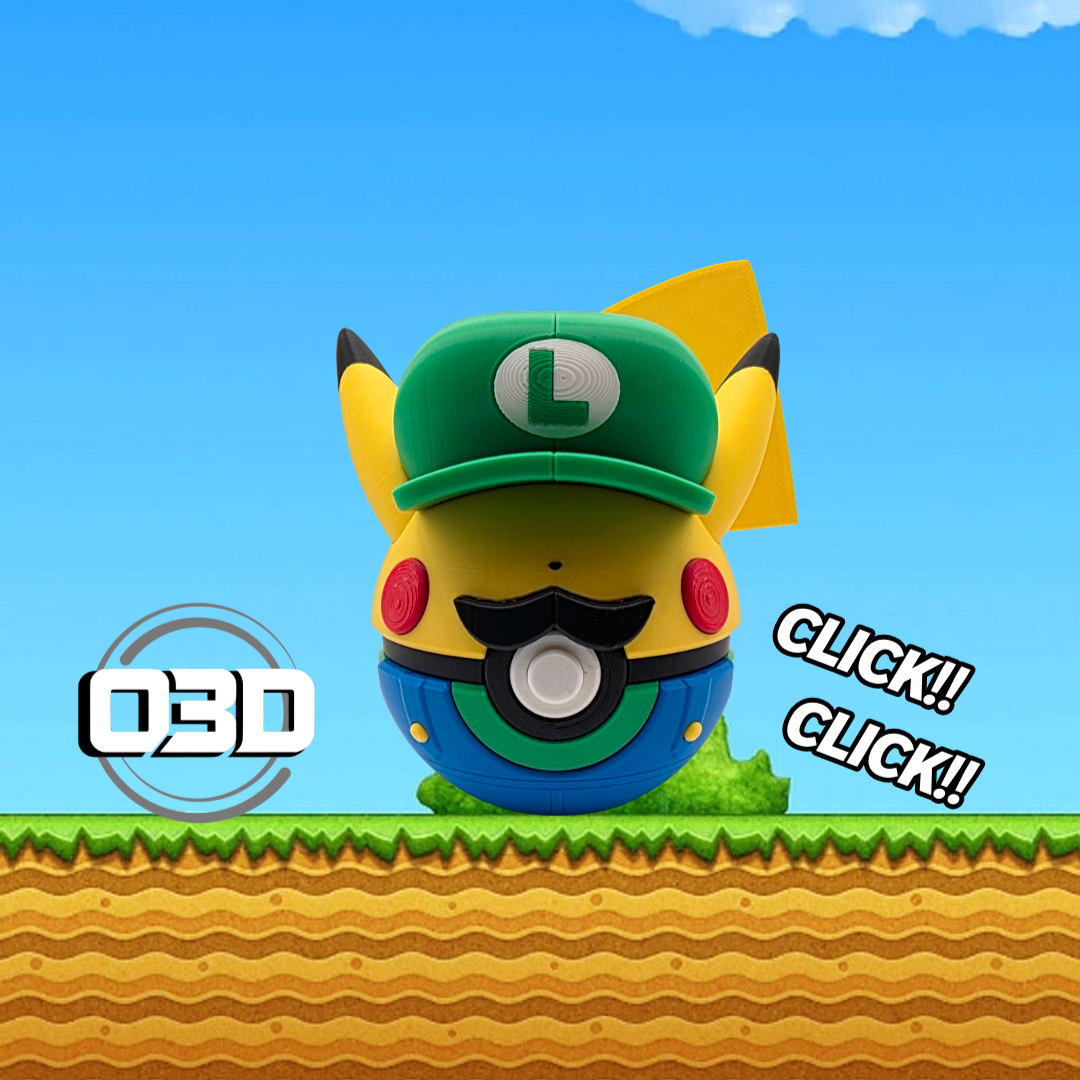 Luigi Pikachu PokebalL MoDel!