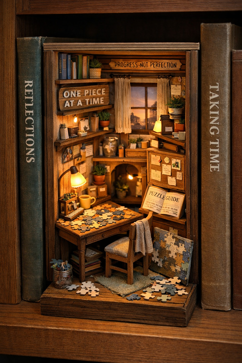 Book nook with puzzles