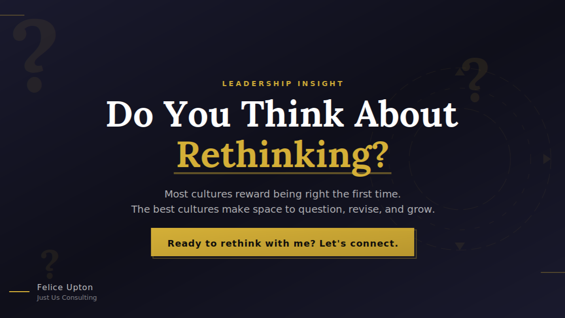 Do You Think About Rethinking?