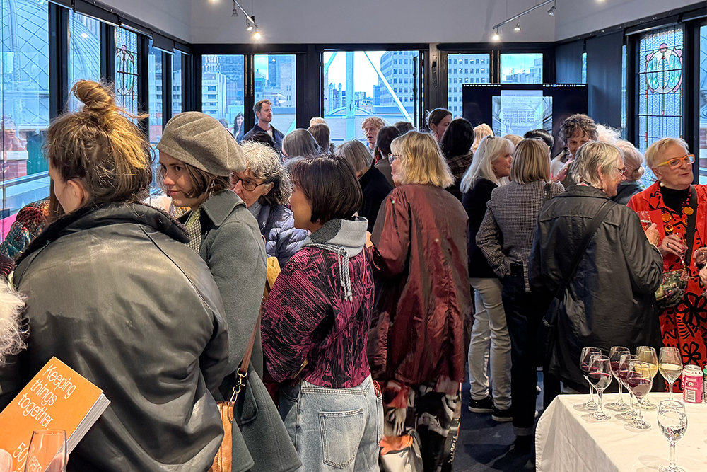 Gathering of community on the rooftop of the Queen Victoria Women's Centre