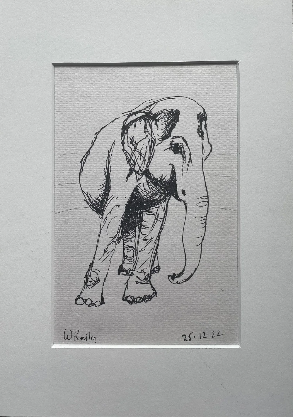 Wendy Kelly, Right Turn (2022), Felt nib pen on paper, 34.5 x 26 cm