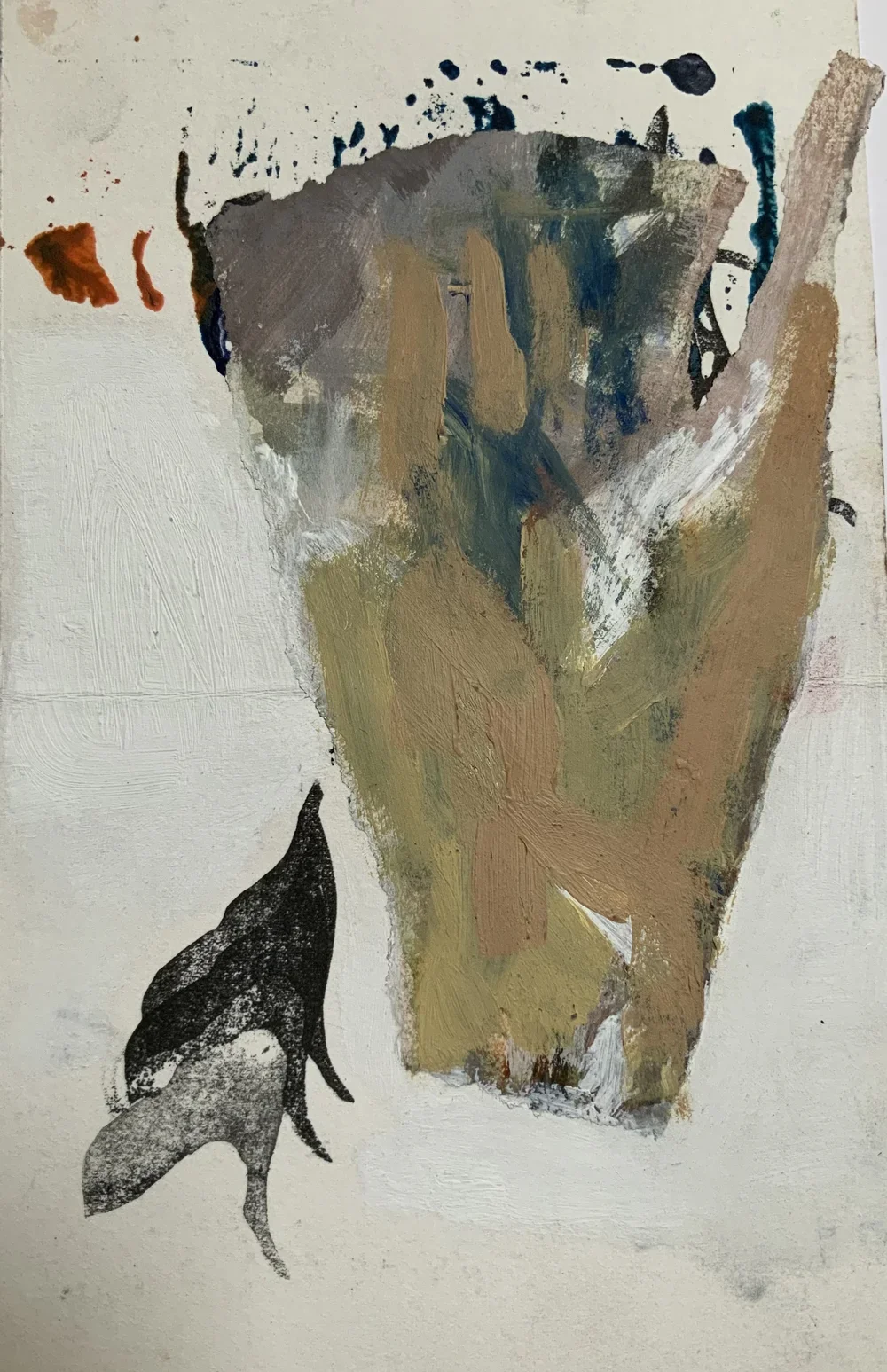 Robyn Pridham, Friday 23rd October, 2020 (2020), Collage and mixed media over a print, 38 x 30 cm