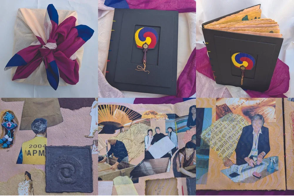 Gail Stiffe, Korea Journal (2004), Handmade paper artist book, 32 x 27 x 13 cm