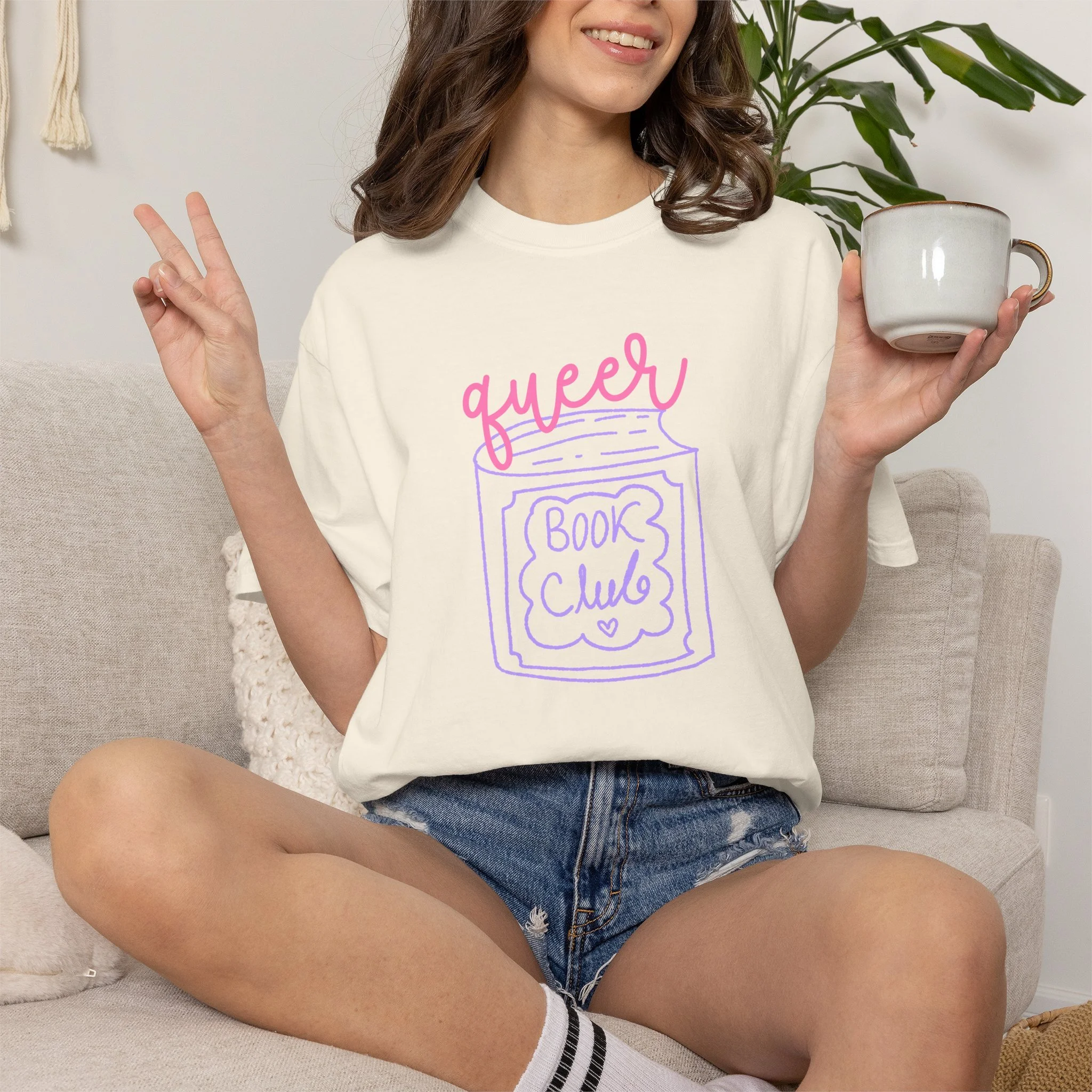 Queer Book Club T-Shirt — Cute Bookish Graphic Tee for Readers