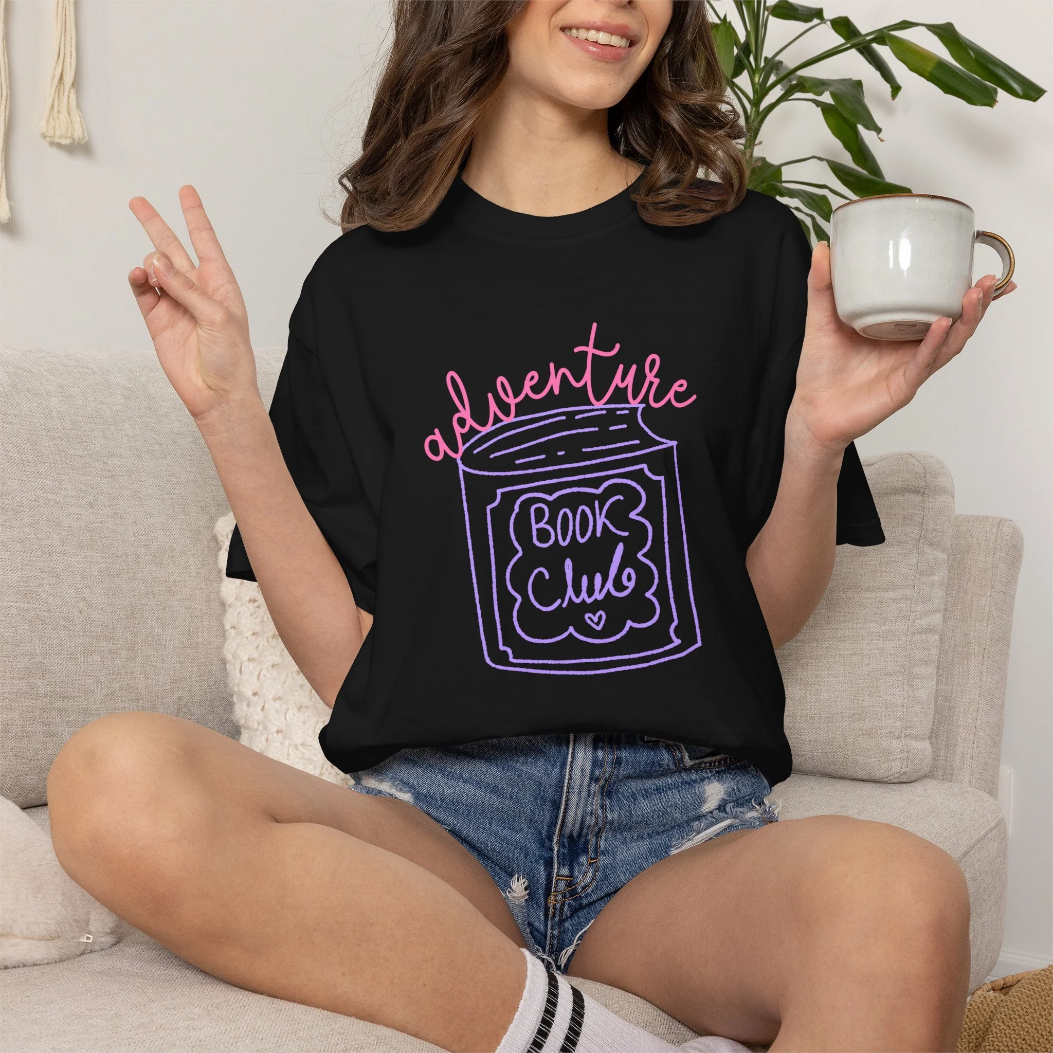 Adventure Book Club T-Shirt — Cute Bookish Graphic Tee for Readers