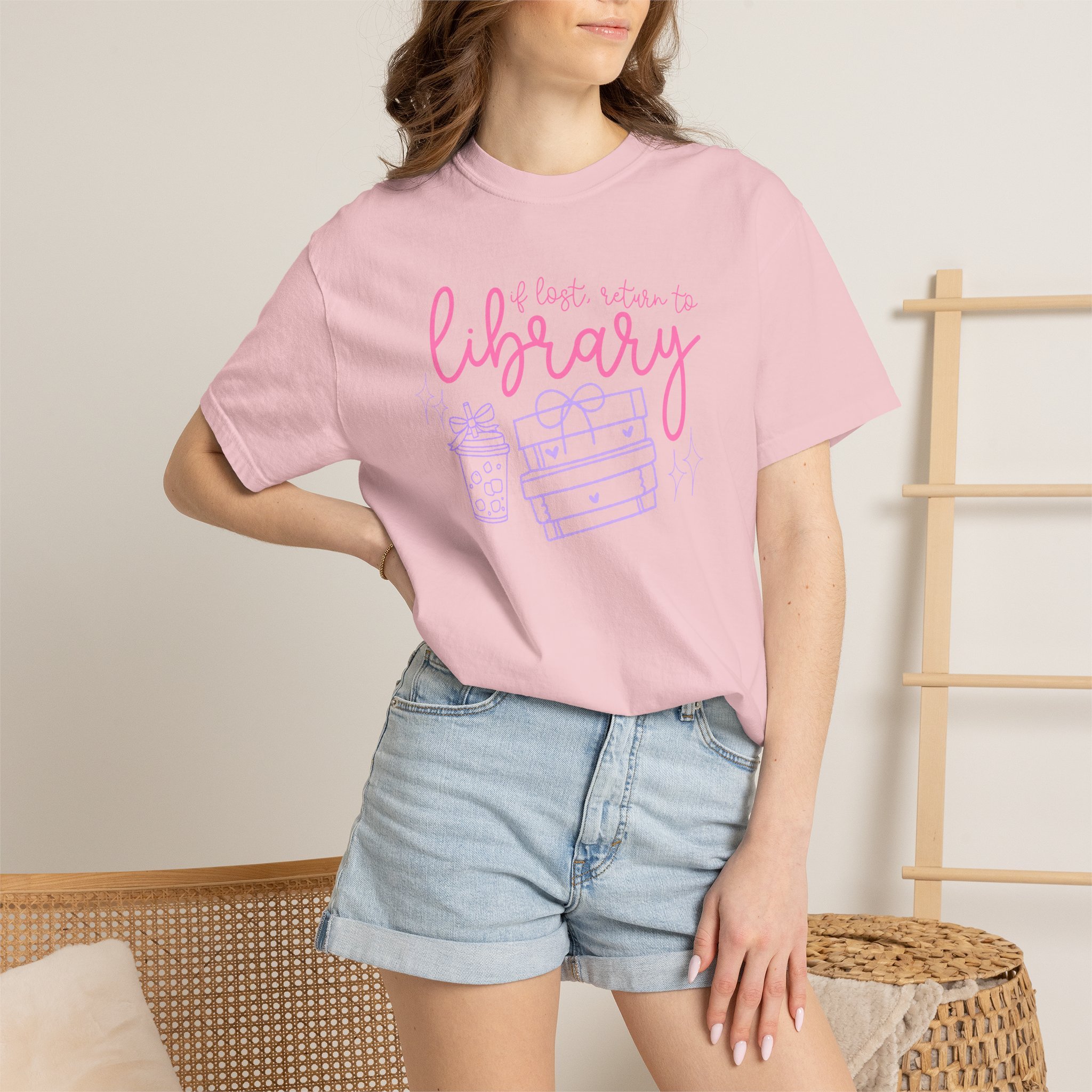 If Lost, Return to Library T-Shirt — Cute Bookish Graphic Tee for Readers