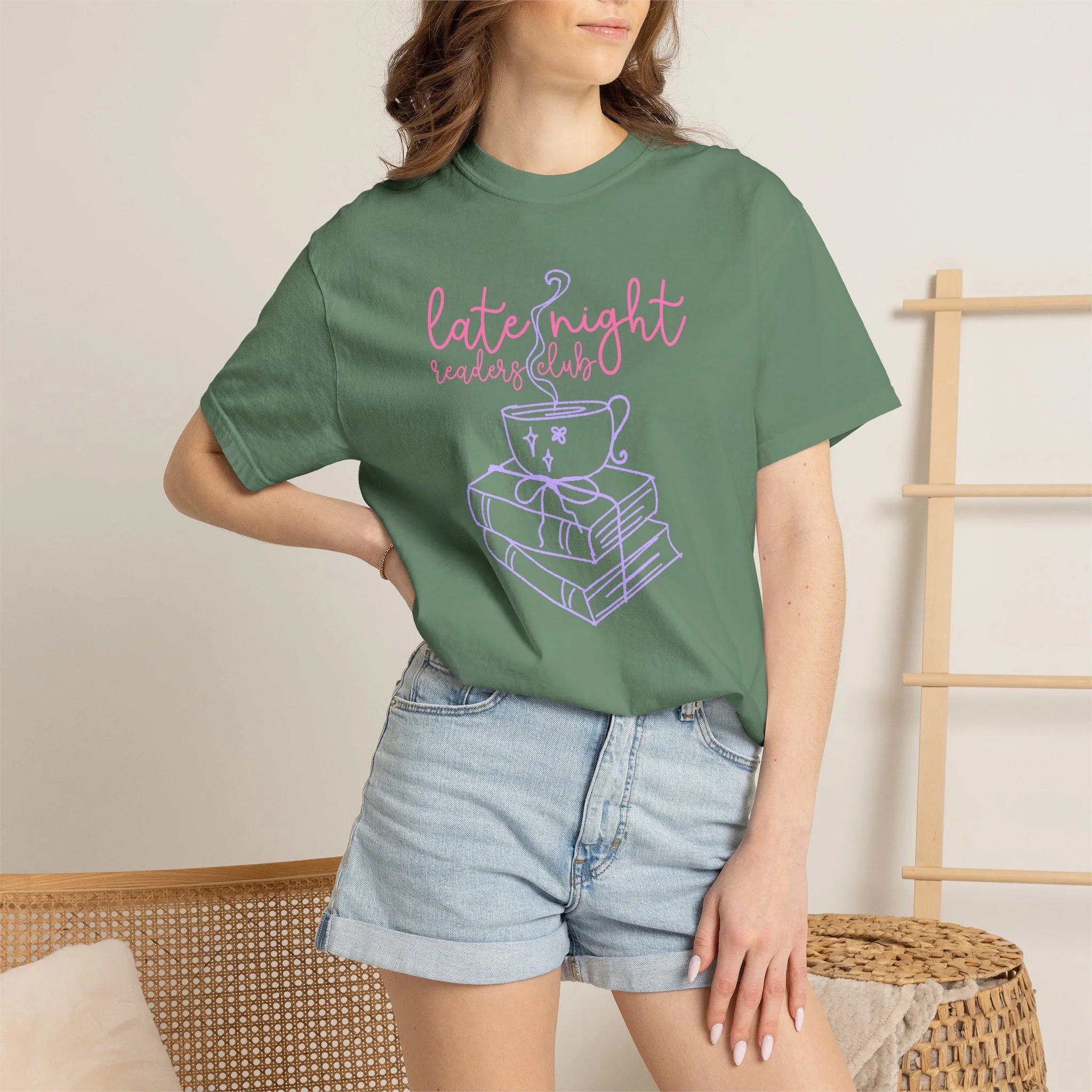 Late Night Readers Club T-Shirt — Cute Bookish Graphic Tee for Readers